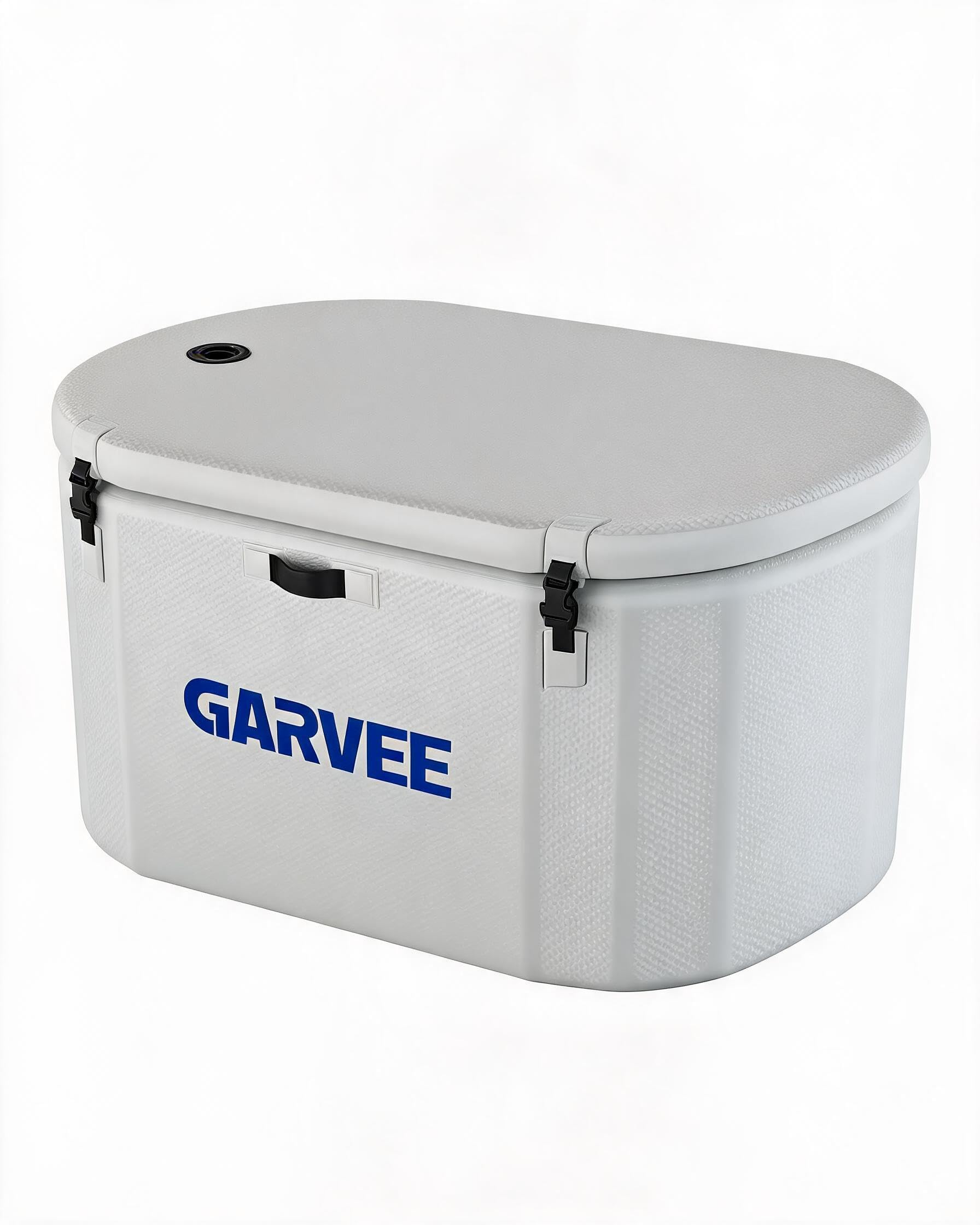 Garvee White-Blue Inflatable Ice Bath Tub, Cold Plunge Pod,
