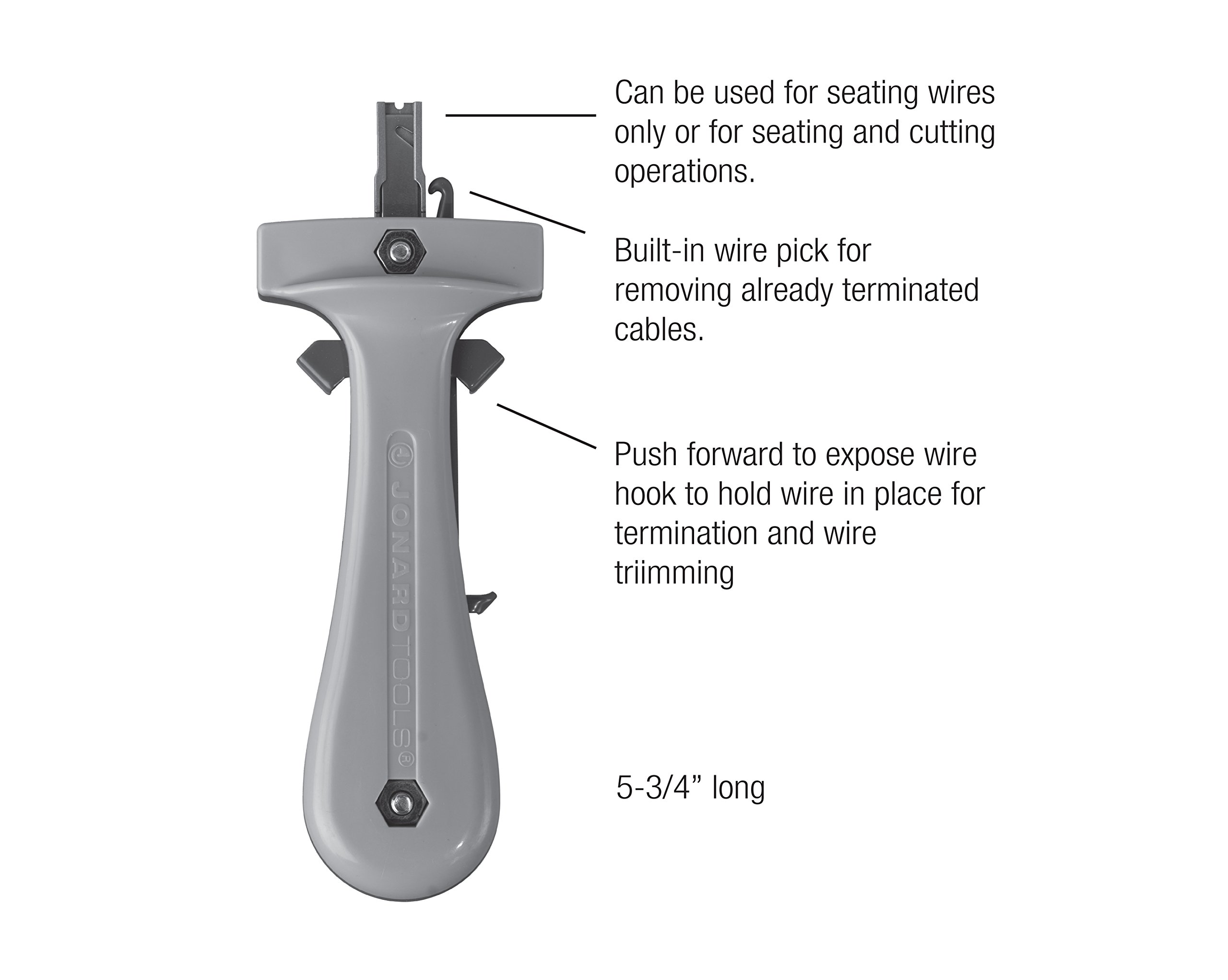 Jonard Tools EP-QTH38B Termination & Removal Tool for Quick-Clip Terminals and QCM486 and 391Q Connectors