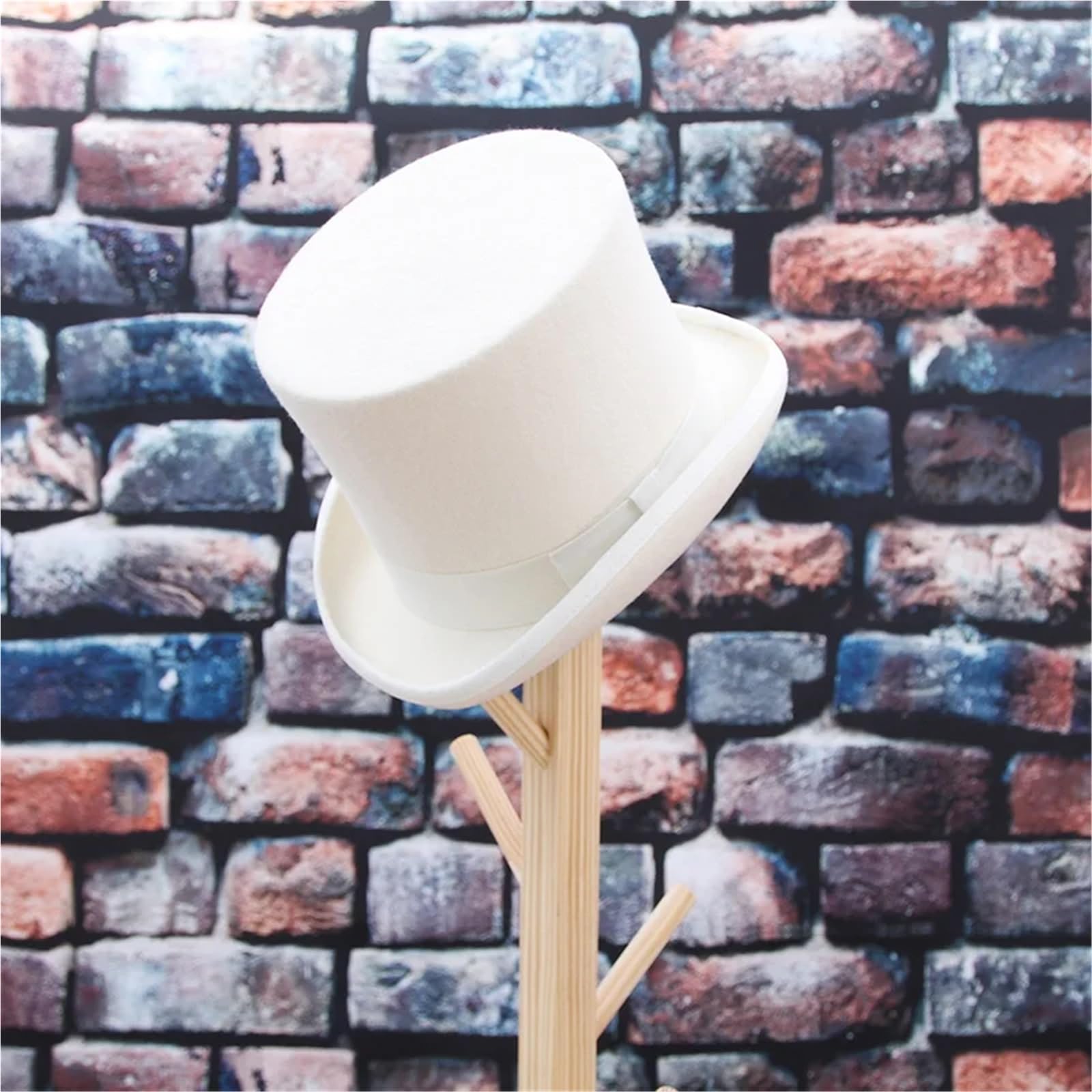 Cappello a Cilindro Cappello Alto da Gentiluomo in Lana Cappelli a Cilindro for spettacoli teatrali Cappello Fedora retrò da Mago(XL(61cm))