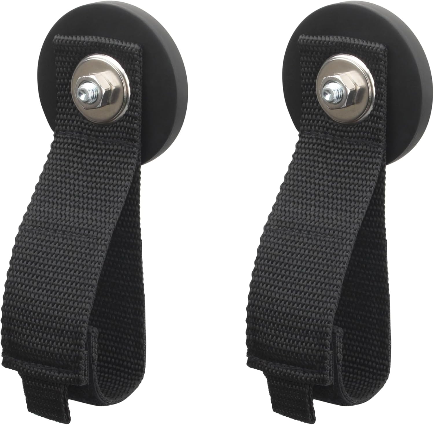 Heavy Duty Magnetic Hook Straps for Hanging Cables, Van Organizers and Storage Workshop Tool Box Magnet Organize Hangers for Tools, Magnet Diameter 2.59 inches 2 Pcs