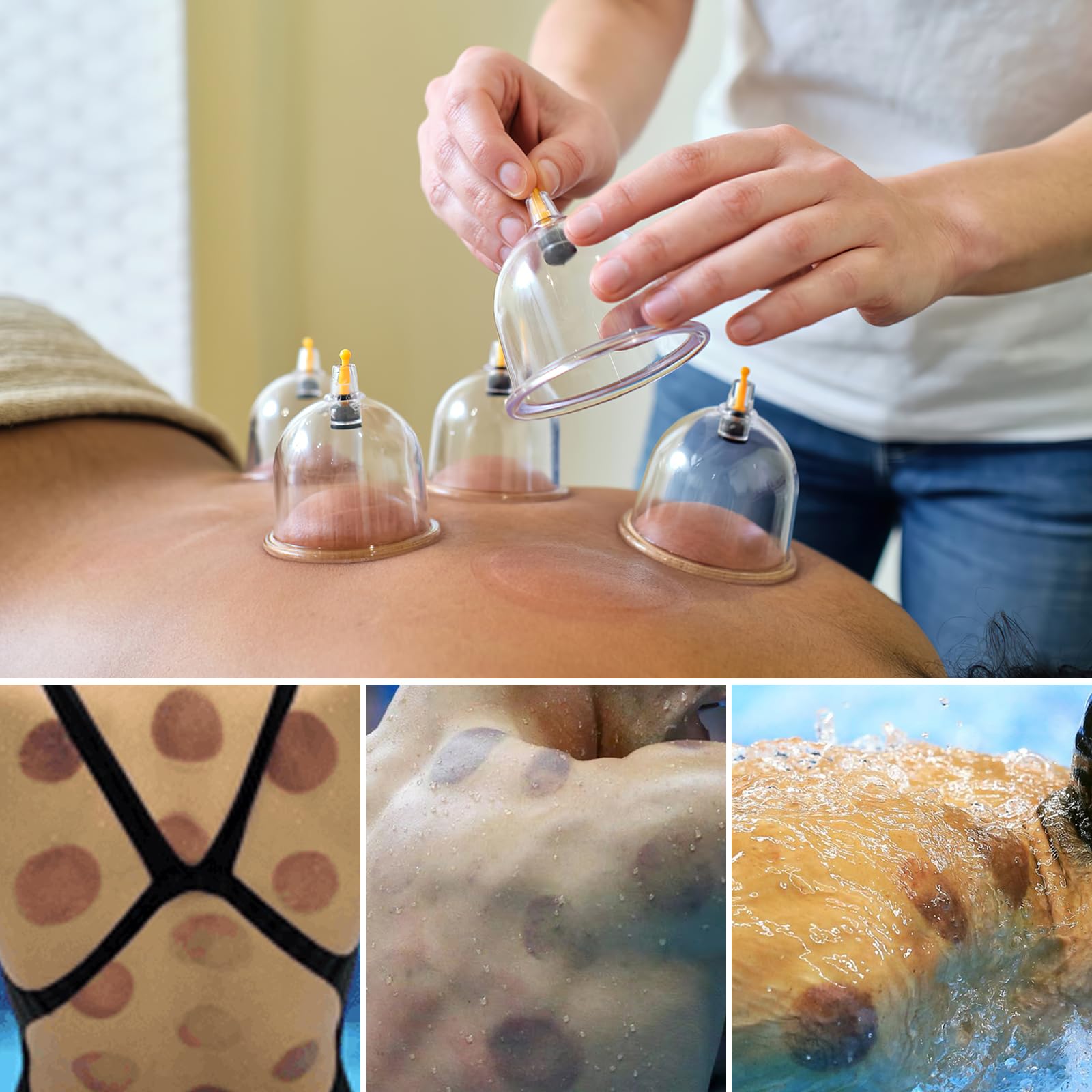 Cupping Therapy Ventouse Chinoise, 22 Pcs Ventouses Set pour Visage et Corps, Professionnelles Anti Cellulite et Détendre Muscles, avec des Storage Suitcase