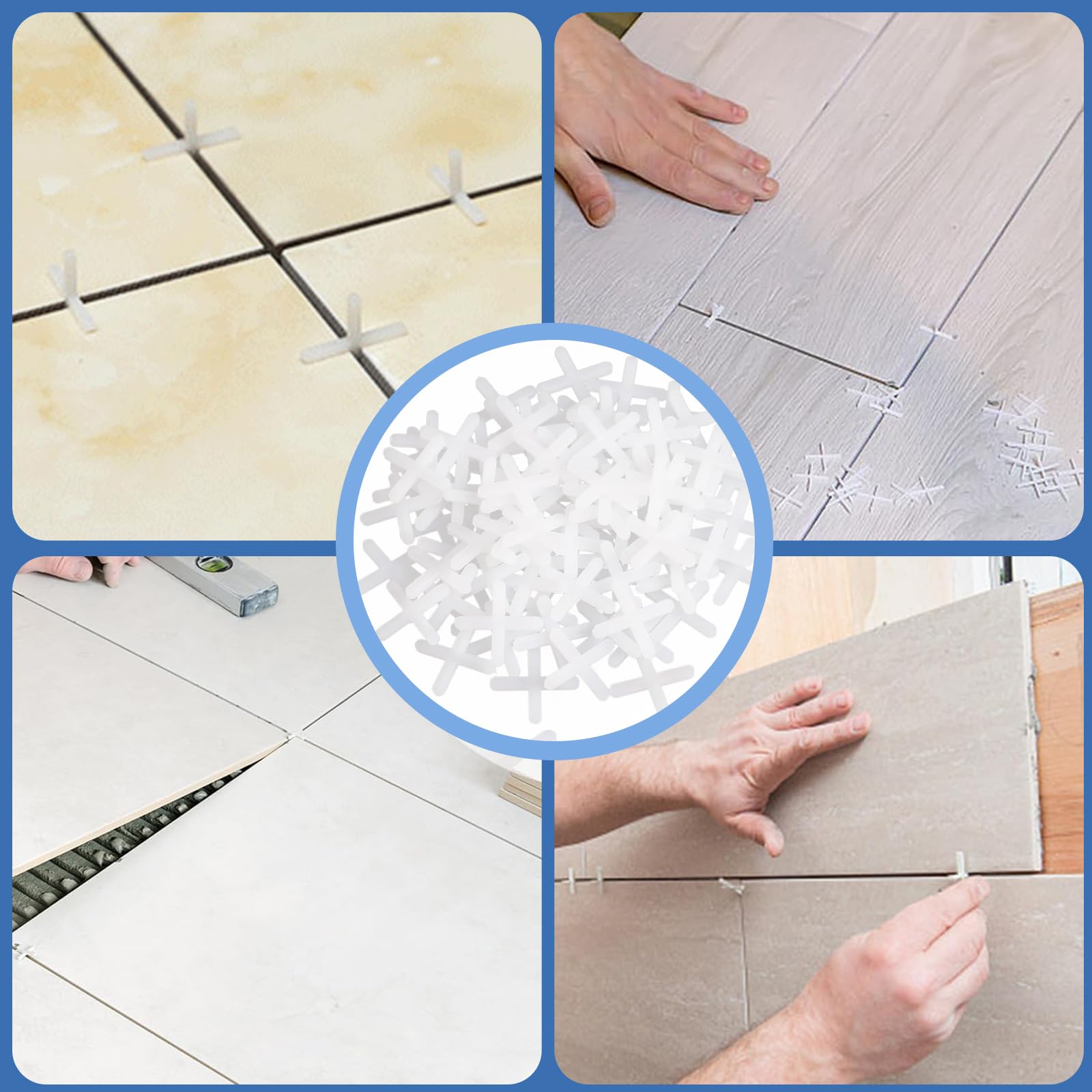 1000 croci per piastrelle, in plastica, 3 mm, per piastrelle da parete