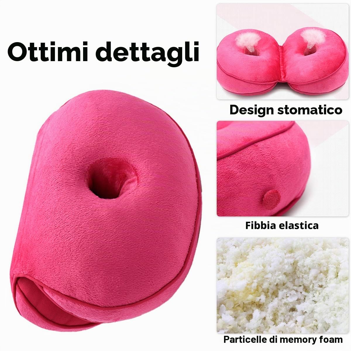 Cuscino Sedia Cuscino per Sedile Memory Foam Cuscino da Seduta Pieghevole Ergonomica Traspirante Comoda Sollevare i Fianchi Disponibile Tutte Le Stagioni per Casa Ufficio Auto Nero