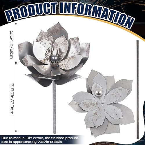 Miniatura 3 de Kit de práctica de soldadura 3D de flores de Zonon para principiantes DIY 201 de acero inoxidable, proyecto de arte metálico, cupones para varilla