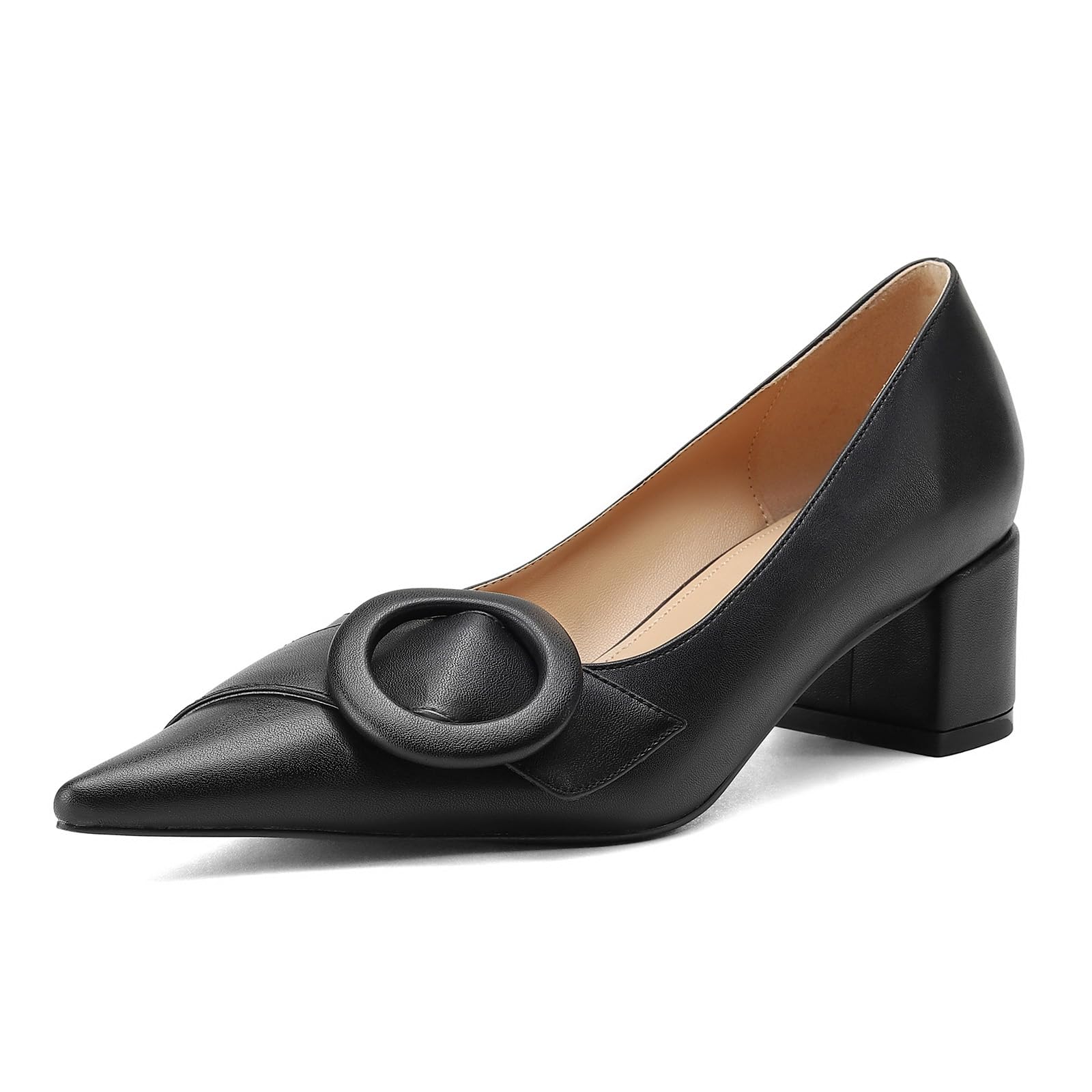 Kitten Heels for Women Pumps Pointed Closed Toe Heels 2 in Low Heel Comfy Formal Work Pumps