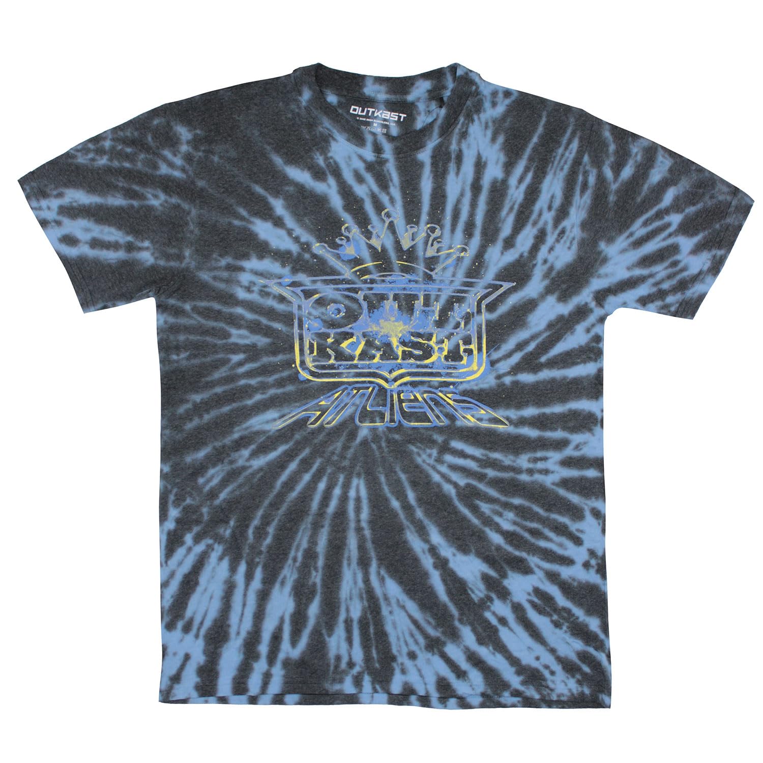 Outkast T Shirt ATLiens Logo Official Unisex Tie Dye Blue L