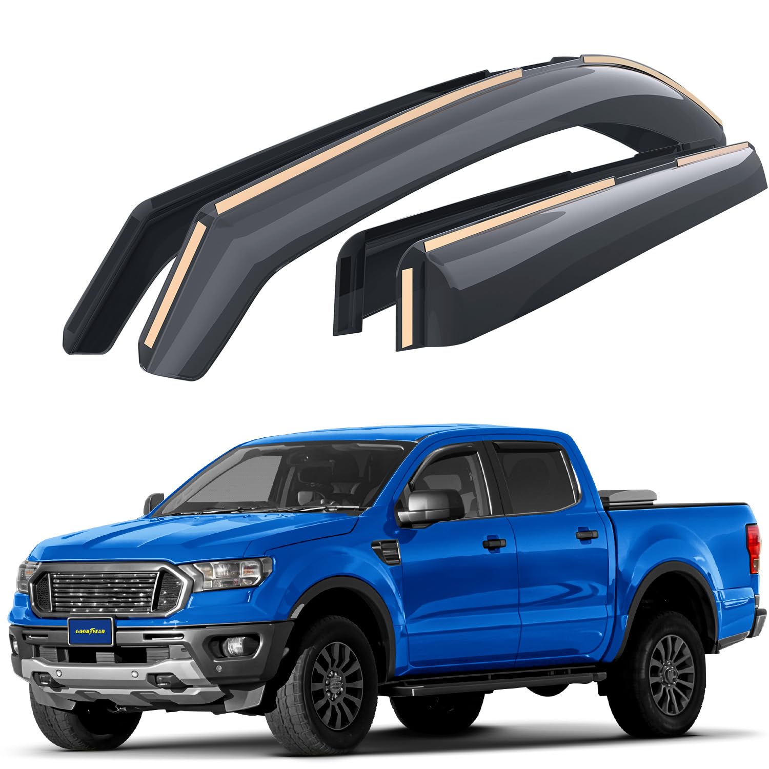 Goodyear Windabweiser für/kompatible mit Ford Ranger 11-22 - Kanal 4 St.