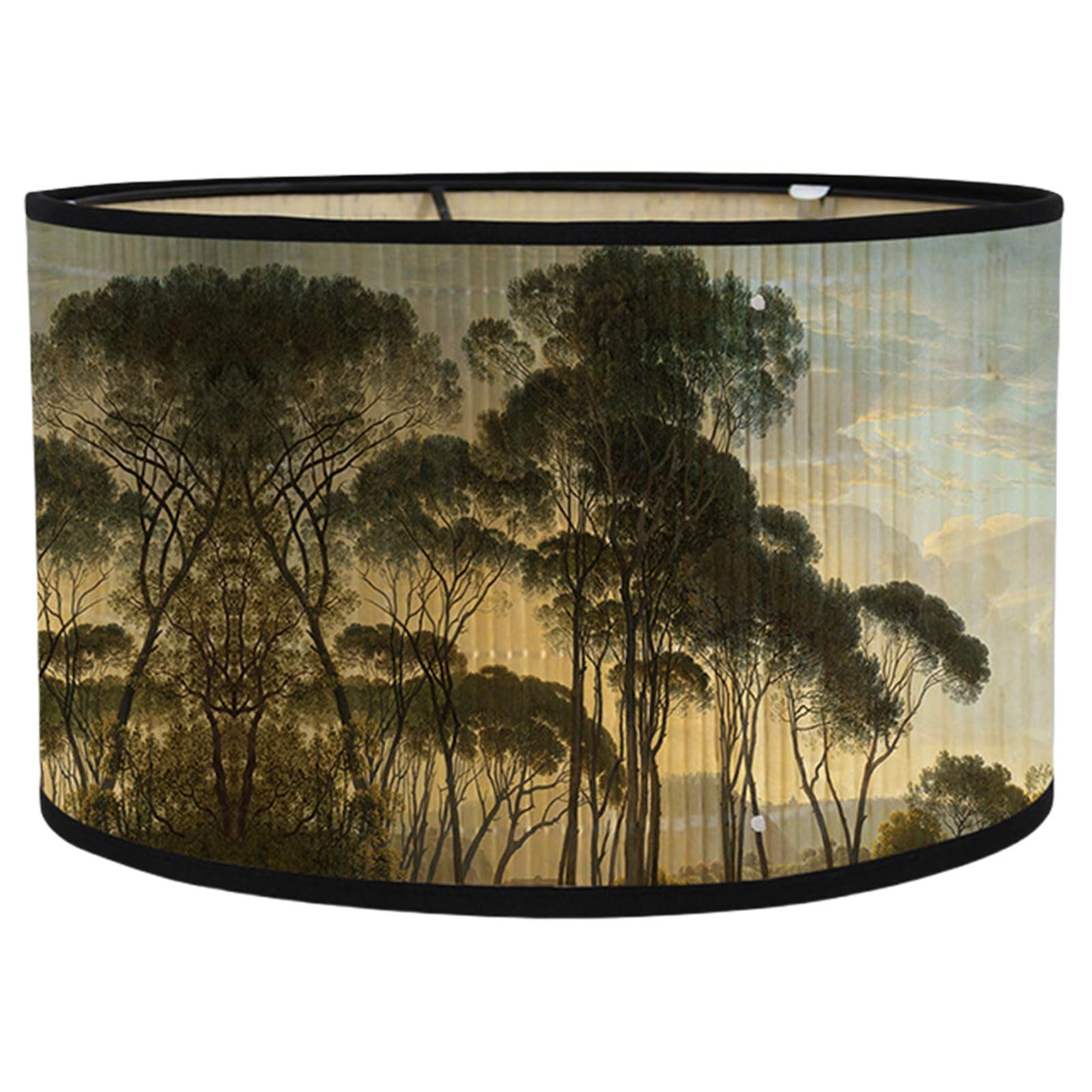 painting lamp shade chandelier light cover hanging light cover ceiling pendant lamp shade decorative drum print lampshade