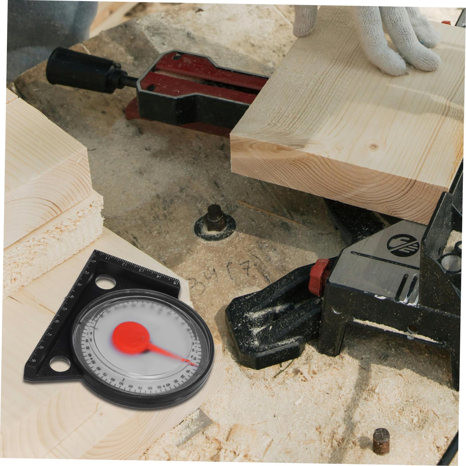 VILLFUL Slope Meter Protractor Angle Constructing Accessory Clear Roof Gauge for Slope