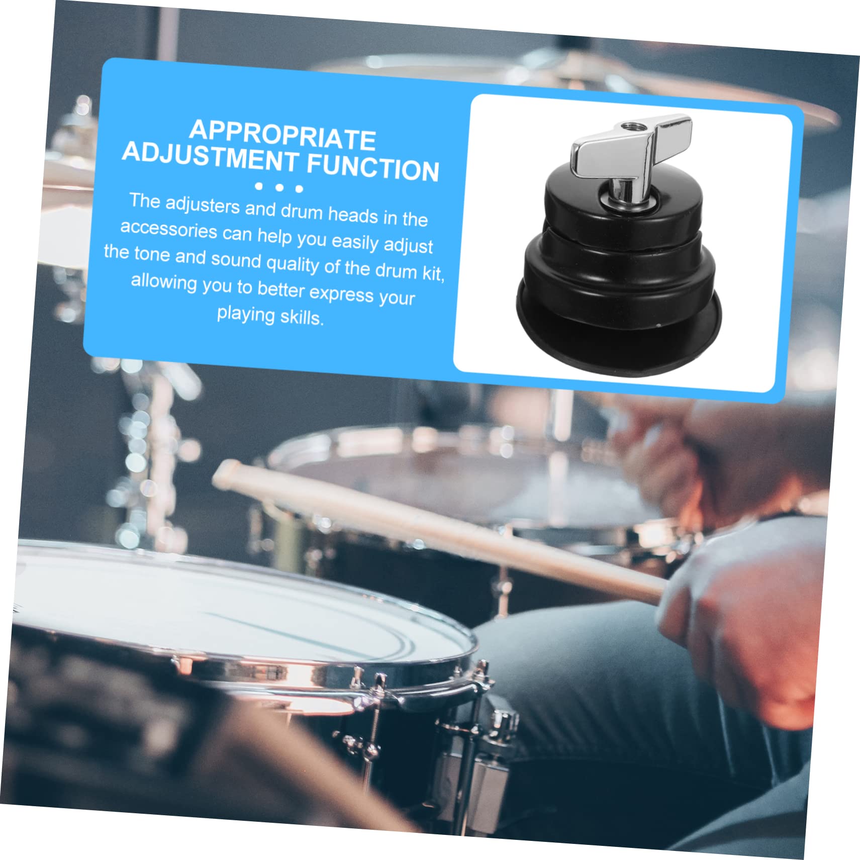 UPKOCH Support de Montage pour Tom en Fer Argenté Réglage Facile et Transfert Sonore, Accessoire pour Batterie Noir Compatible Kit de Percussion