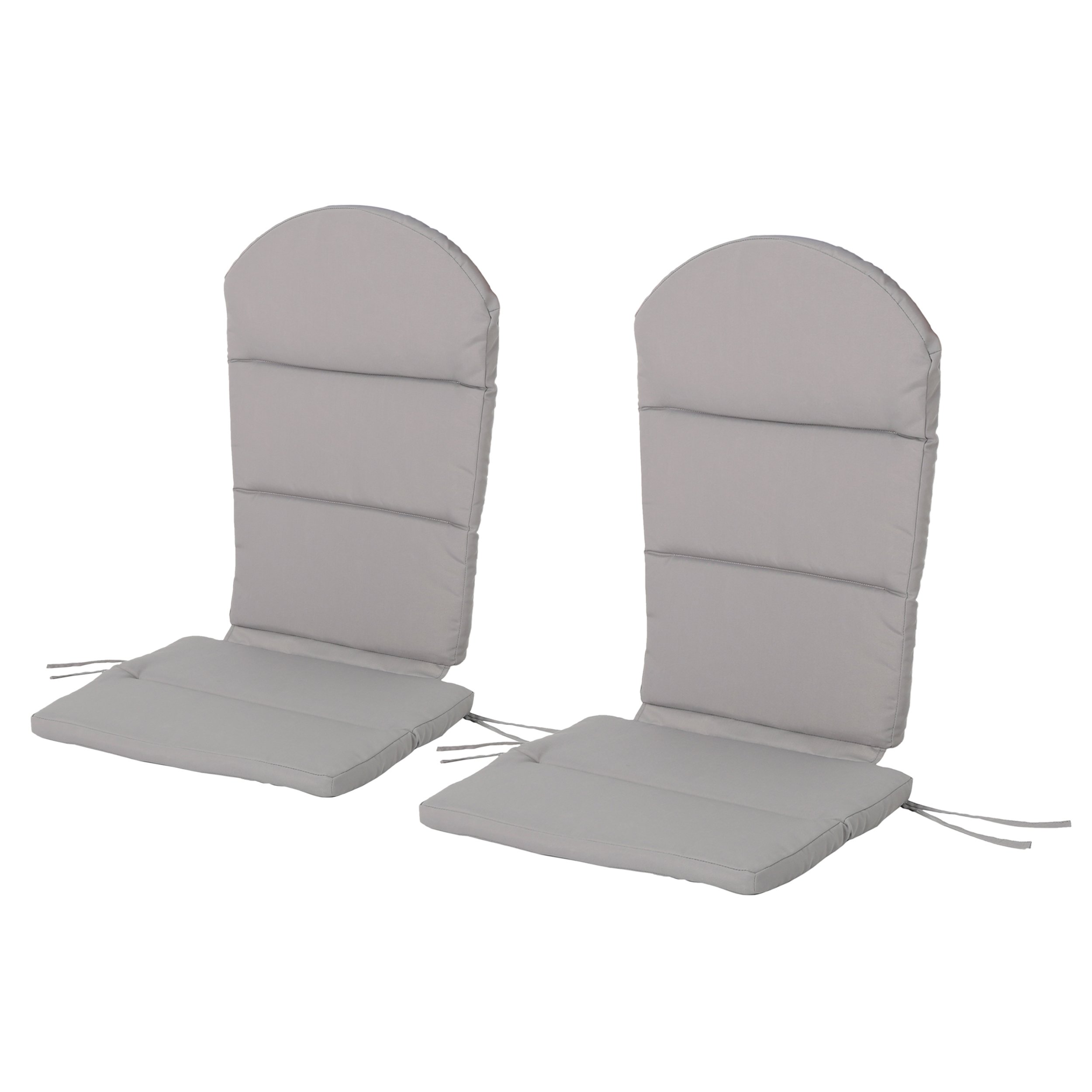 Christopher Knight Home Terry Outdoor Water-Resistant Adirondack Chair Cushions (Set of 2), Gray, 2 Count (Pack of 1), Grey