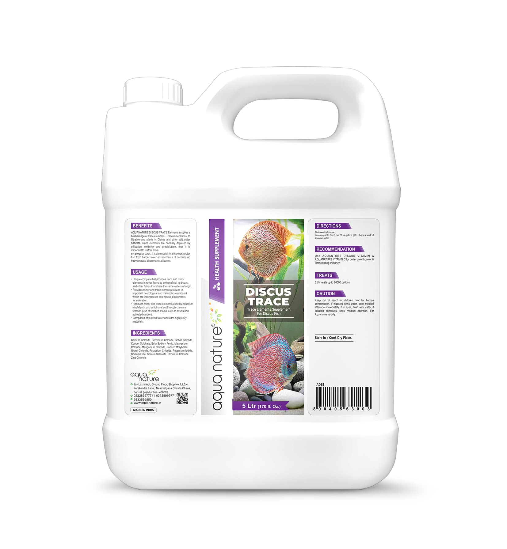 AquaNature Discus Trace - Trace Elements Supplement for Discus Fish (5Ltr) (B0BDXK6G6L) Amazon Price History, Amazon Price Tracker