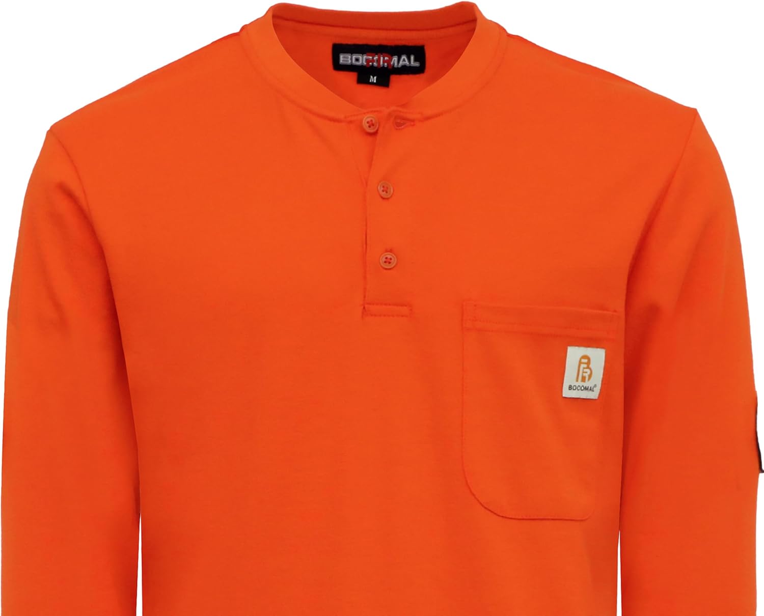 BOCOMAL FR Shirts Flame Resistant Shirt 5.5oz 100% Cotton Light Weight CAT2 Fire Retardant Henley Shirts