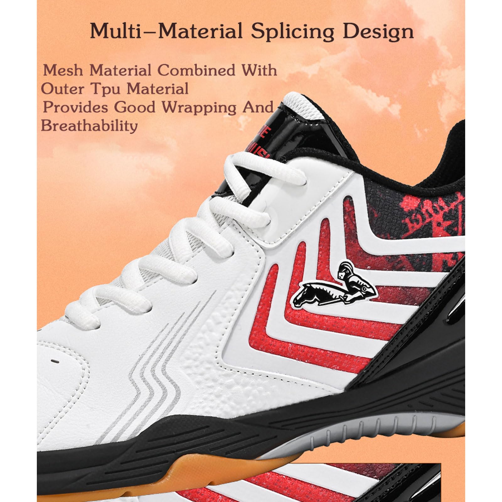 Zapatillas De Voleibol,Zapatos De BáDminton Hombre,Zapatillas Tenis Antideslizante Zapatillas Voleibol Hombre Ligero Zapatos Deportivos Transpirable para Hombre Adulto Fitness Bádminton
