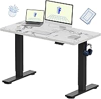 Vista 11 de Flexispot - Escritorio eléctrico de pie, soporte para computadora para oficina en casa, mesa de trabajo de altura ajustable Arce