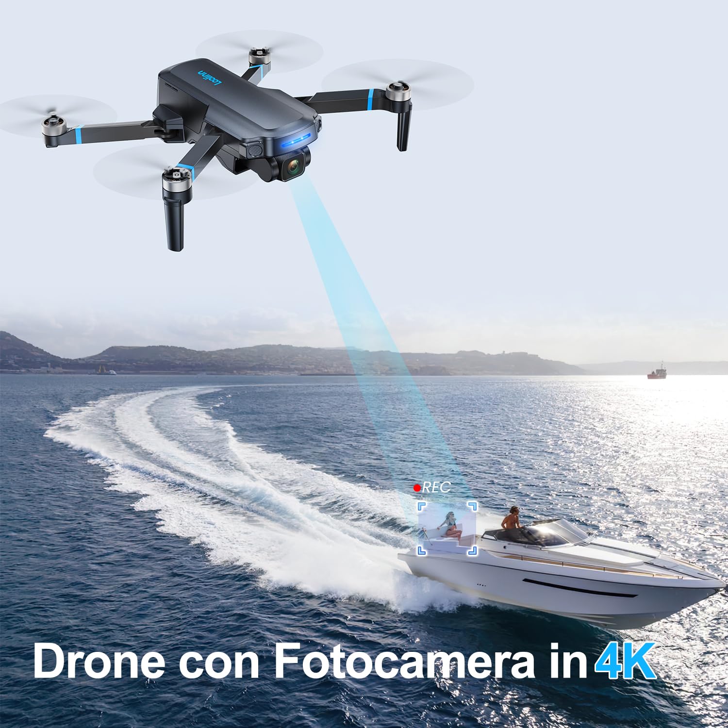 Loolinn | Drone con Telecamera 4K come Regalo per Principianti ed Esperti - 2 Batterie, 40 Minuti di Volo, Telecamera UHD 4K, supporta Fotografie Panoramiche e Time-Lapse, <250g - Idee Regalo