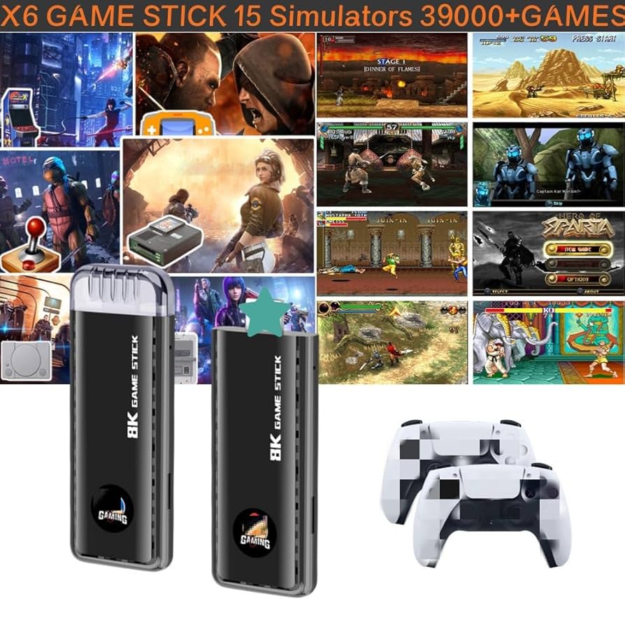 Amazon | X6ゲームコンソール2.4G HD+ワイヤレスハンドルゲーム