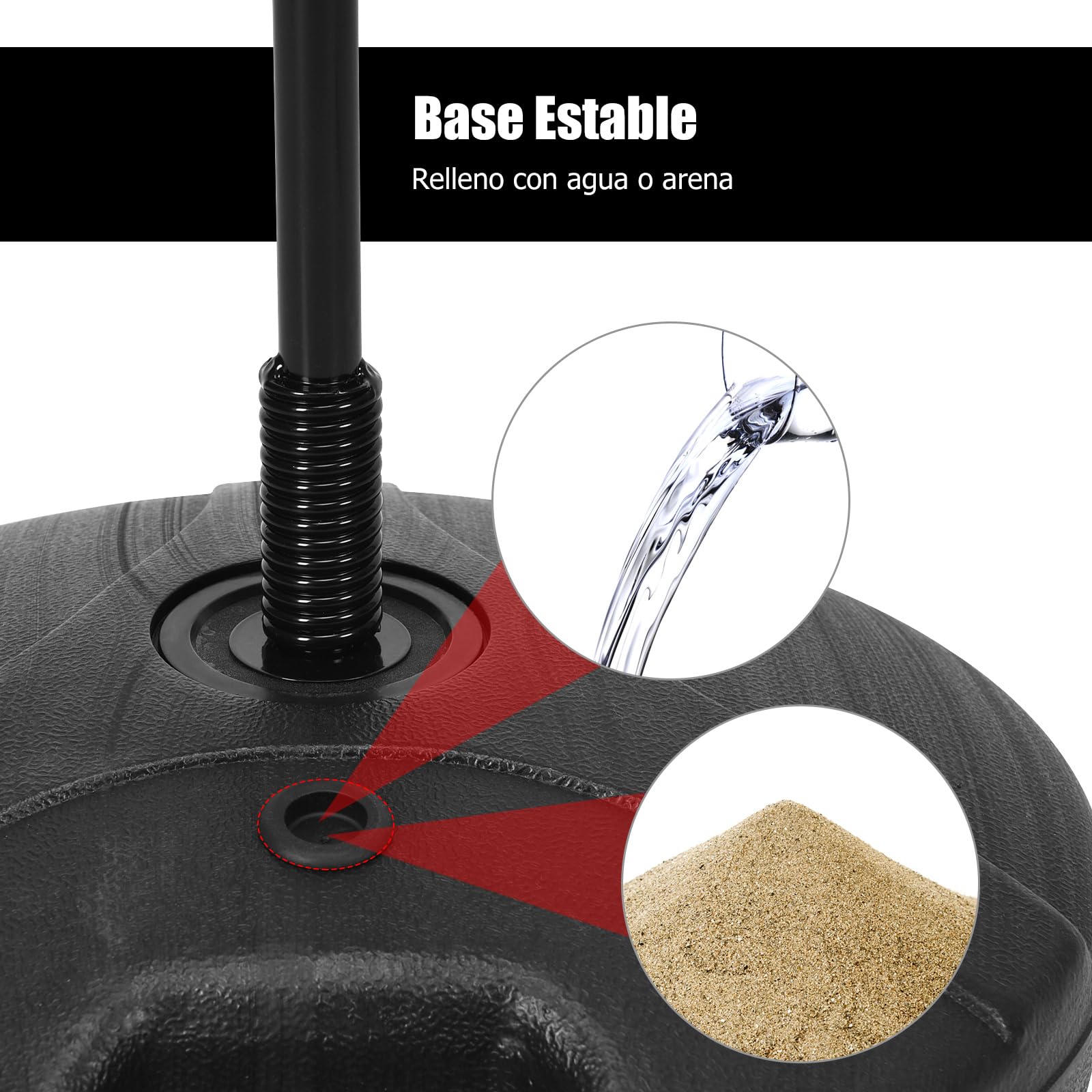GOPLUS Saco de Boxeo con Altura Ajustable 81-123,5 cm, Juego de Boxeo con Guantes de Boxeo, Bomba y Base Rellenable, Set de Boxeo para Niños 3 Años+, Adolescentes (Rojo)
