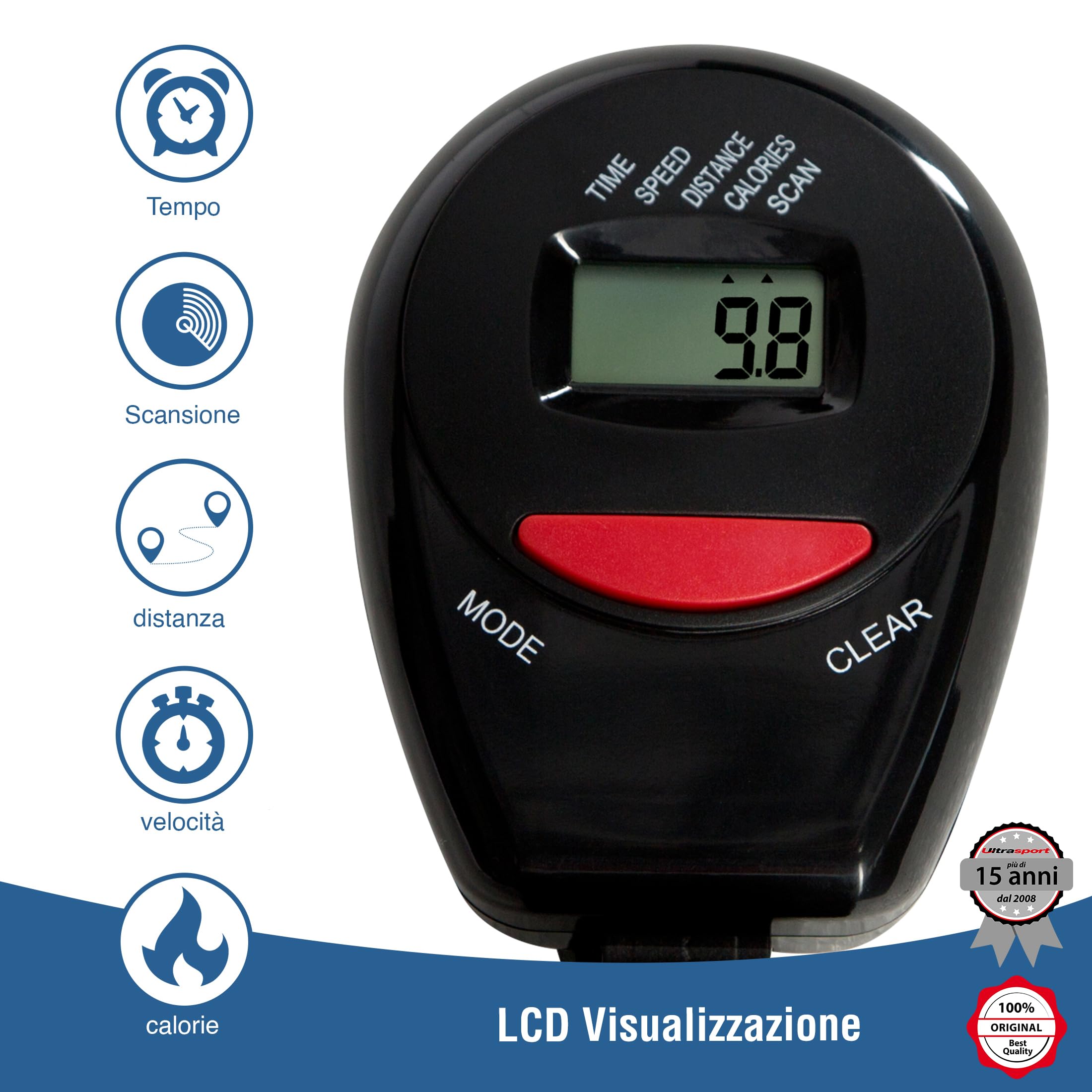 Ultrasport Anziano Forma Fisica, Vitality Trainer, Anziano F-Bike, Mini Allenatore Trasversale, Cyclette reclinata, Pieghevole