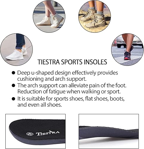 Miniatura 4 de 2 pares de plantillas para zapatos de espuma viscoelástica para hombre, plantillas de repuesto para botas de trabajo, zapatos de correr, absorción