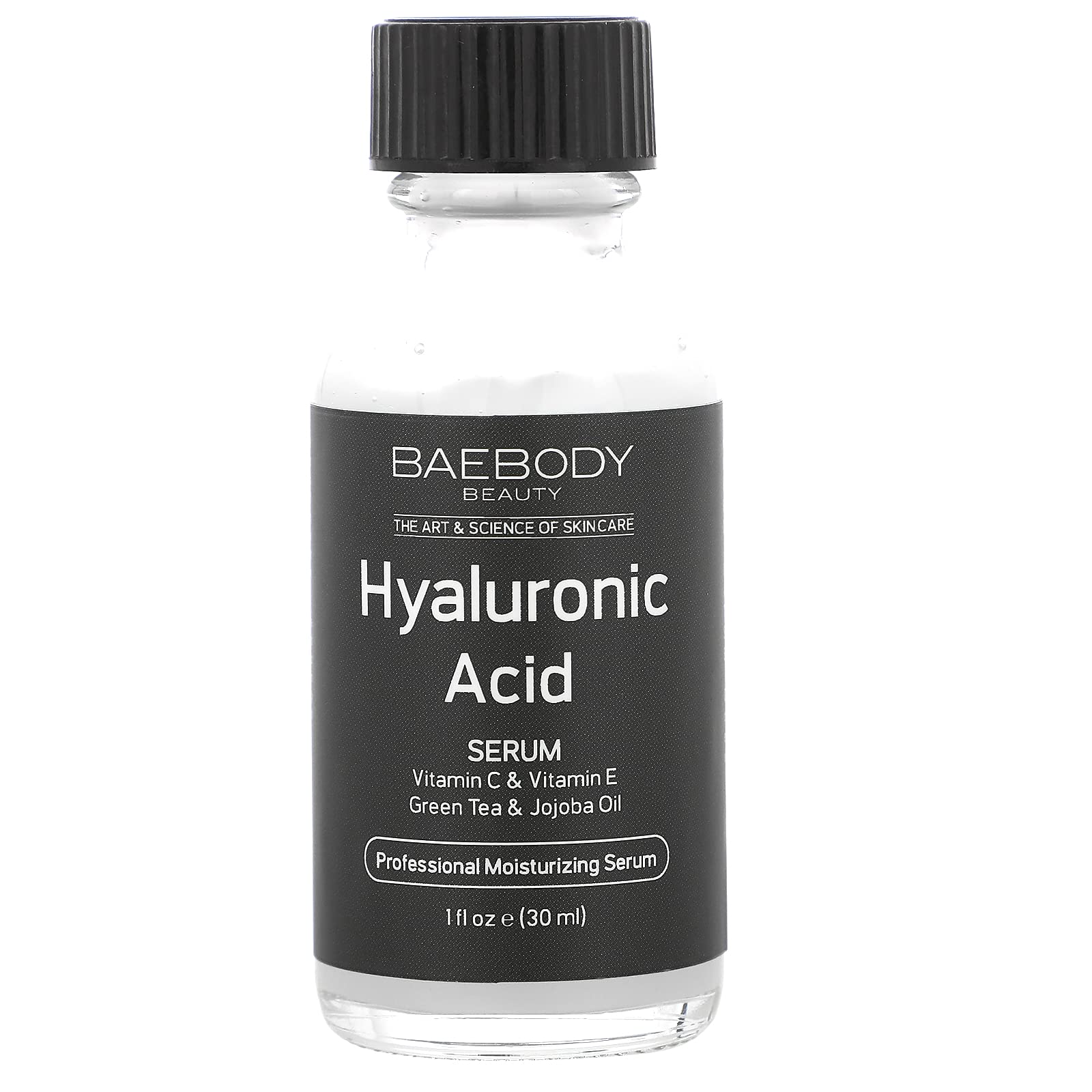 Baebody acido ialuronico siero per la faccia con la vitamina c e vitamina e, 1 oncia