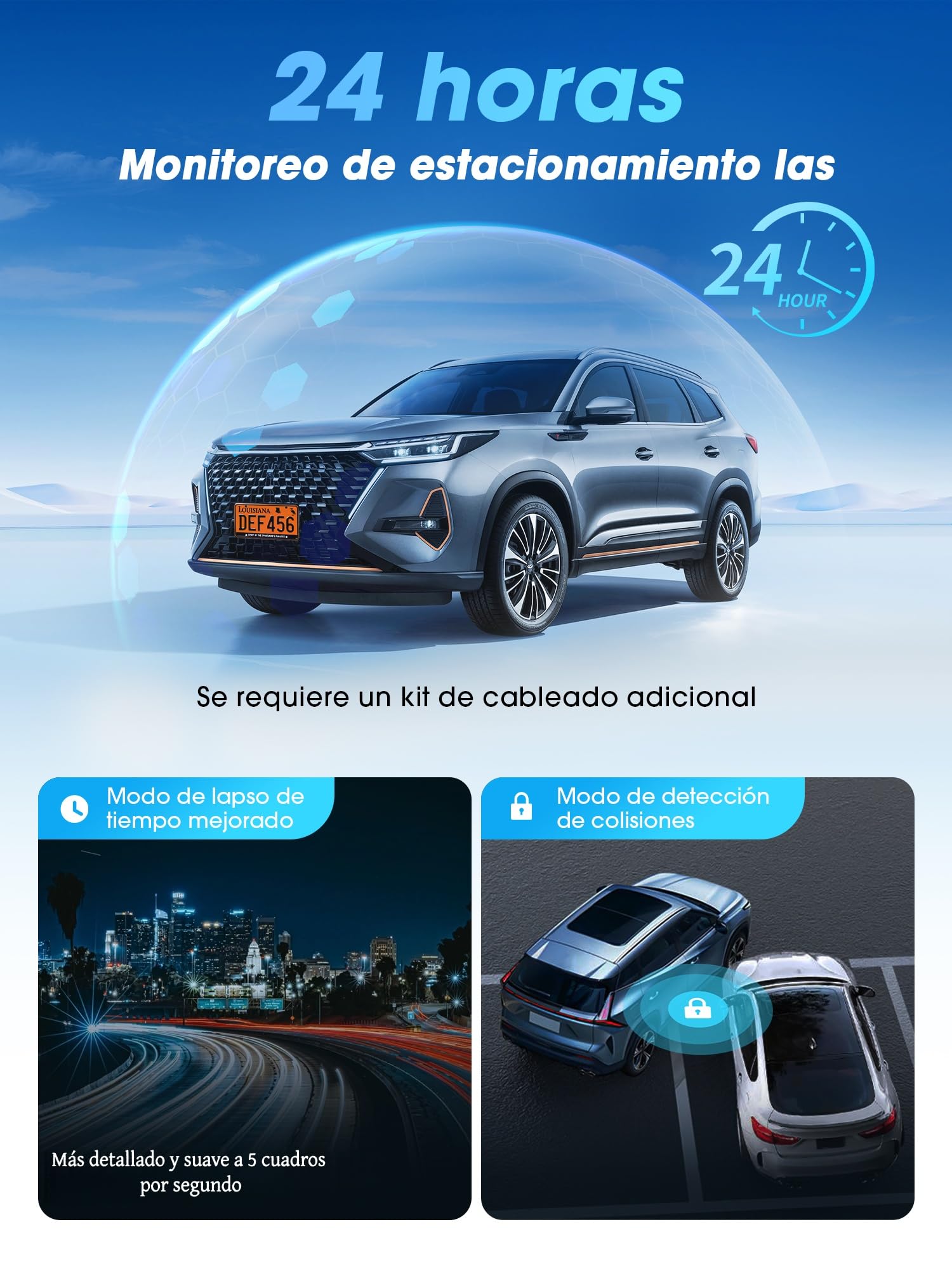 DDPAI Z60 Pro Dashcam 4K, Dual STARVIS 2 IMX678 60FPS, 32GB eMMC Integrado + Tarjeta 128GB Gratis, Visión Nocturna AI ISP, 4G LTE, WiFi 6 5GHz GPS, Modo Aparcamiento 24h, Pantalla IPS 3"