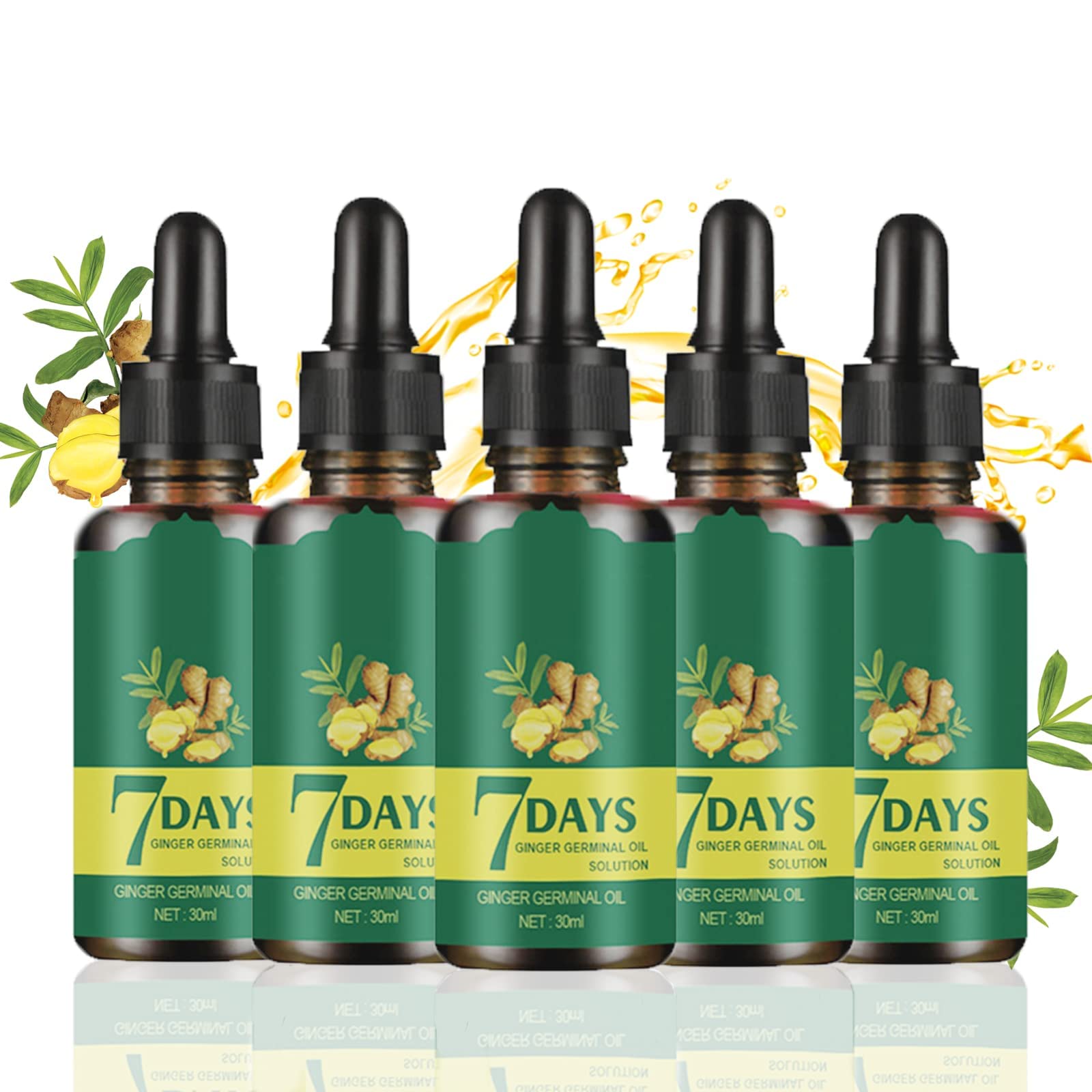 Hair Growth Serum, Ginger Germinal Oil, Hair Growth Oil for Hair Loss Treatment for Men Women Thicker Healthier Hair Care, Hair Oils for Hair Growth