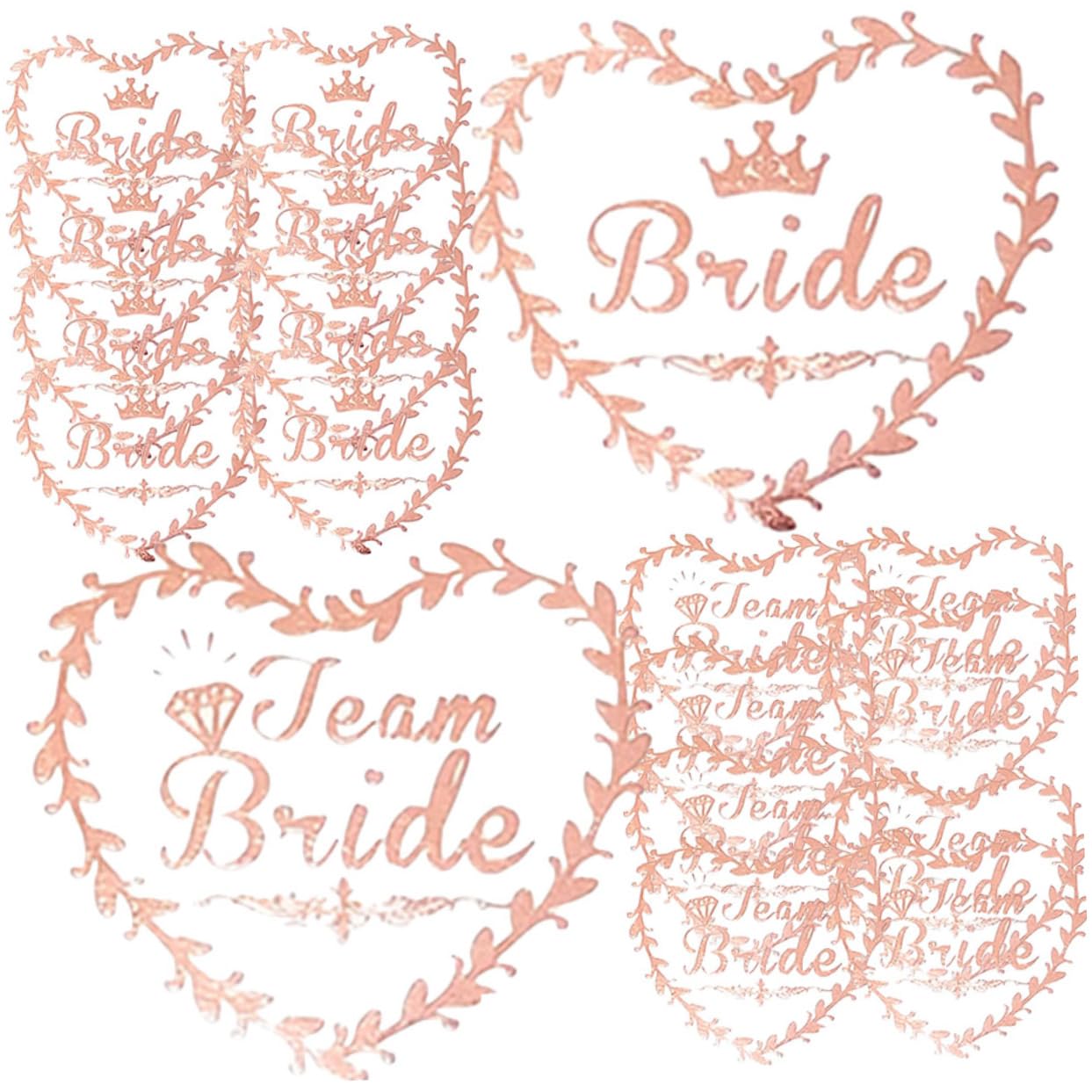 Healvian 200piezas Pegatinas Tatuajes Temporales Para Novias y Damas De Honor Decoraciones De Bodas y Fiestas Diseño Creativo De Boda Divertidos