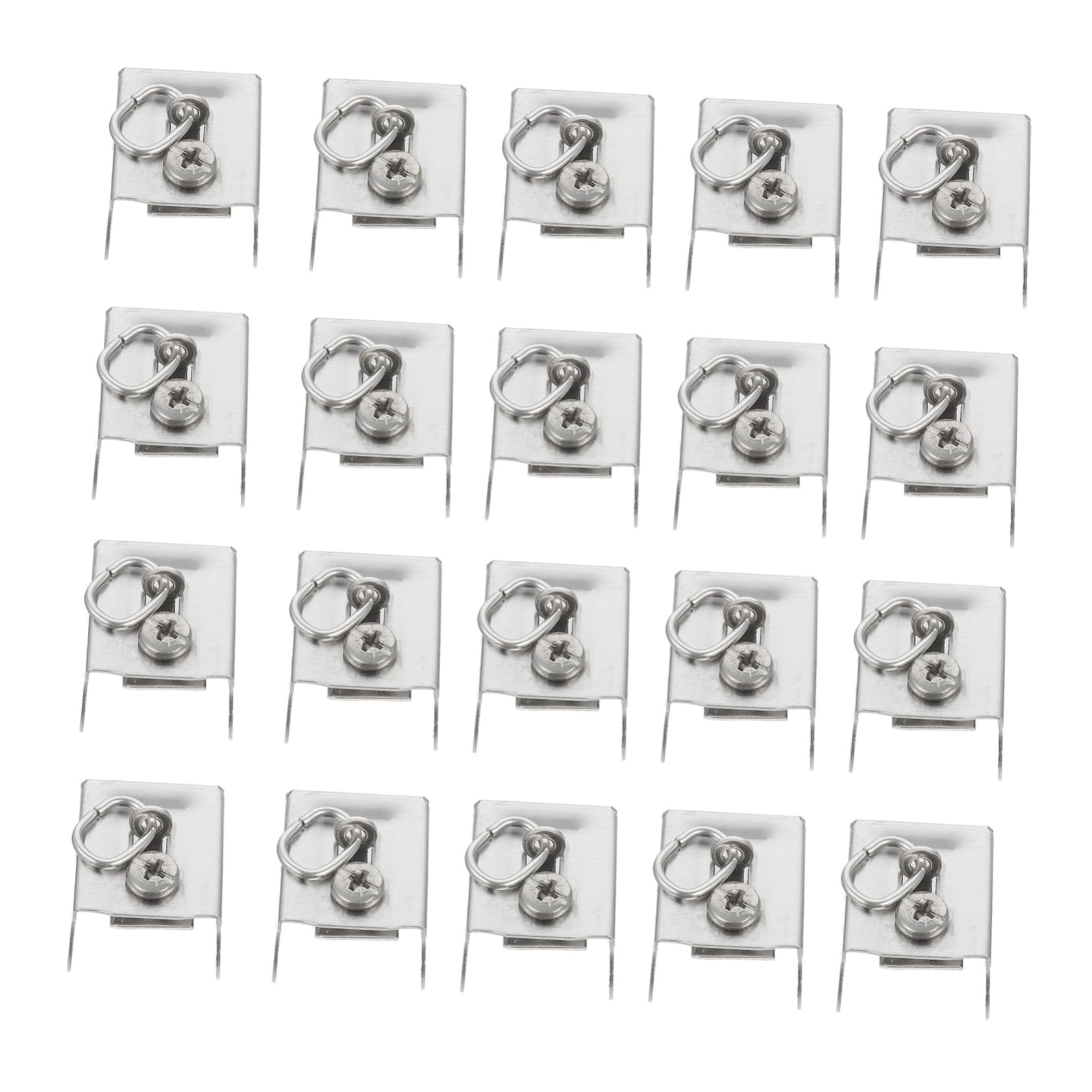 ERINGOGO Curtain Rod Rail End Plug 20pcs Silver Rod End Caps Sealing Plugs Finials