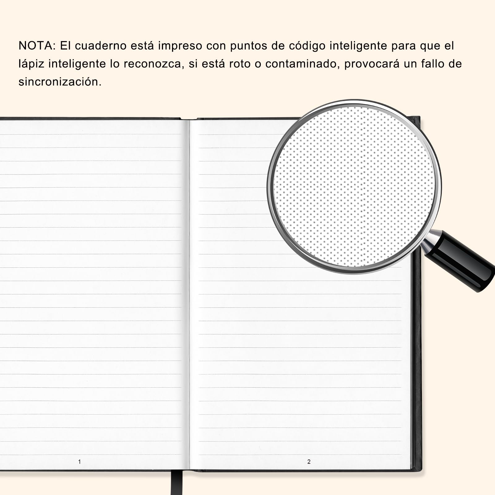 Yuan Cuaderno Digital Inteligente Bolígrafo Set, Carnet Libreta Intelligent | admite Sync. y Partage en Tiempo Real, Escritura Inteligente para Tomar Notas y Bocetos para Android/iOS (13*21cm)