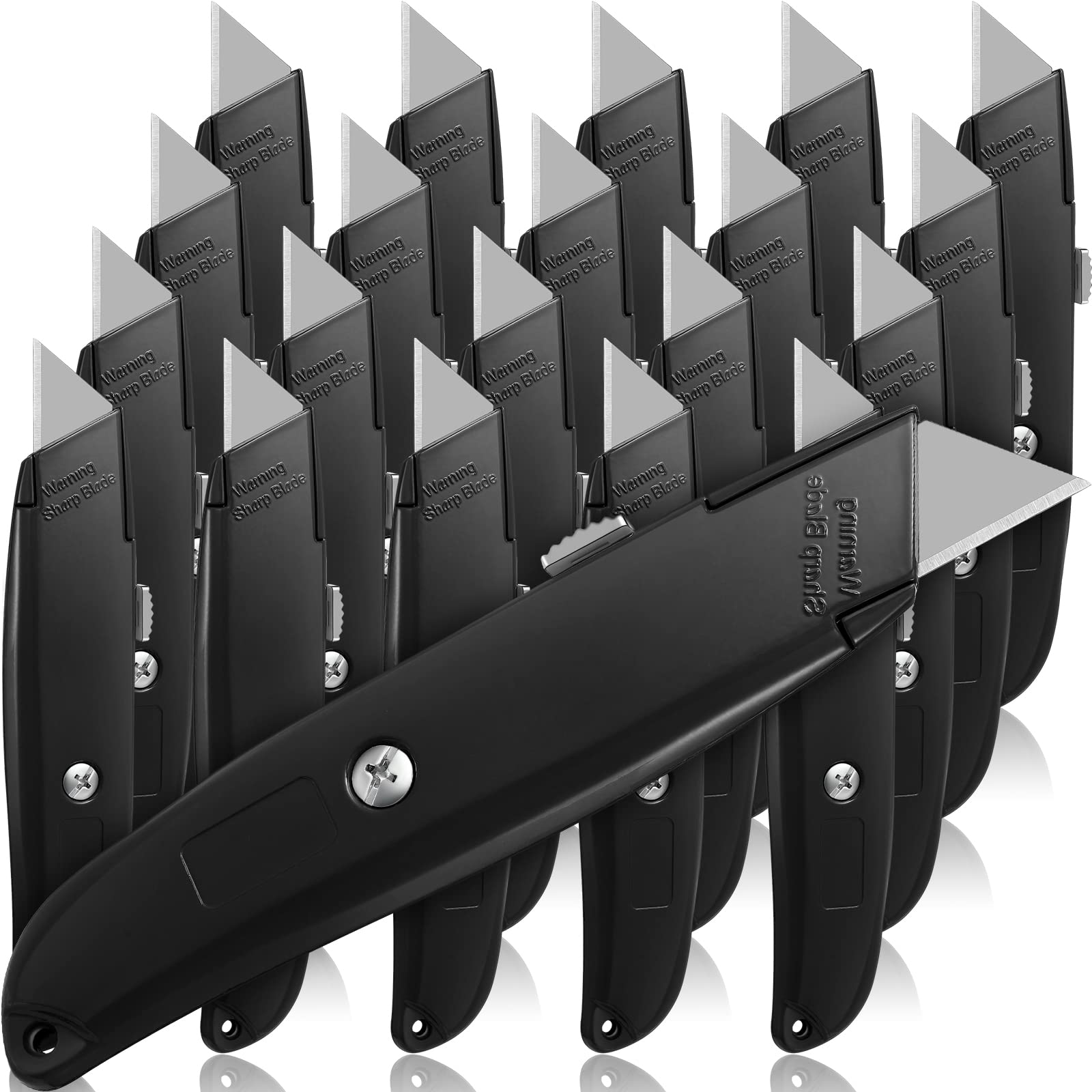 Reginary 20 Box Cutters - Bulk Retractable Utility Knives -12