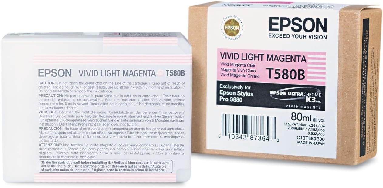 Epson T580B UltraChrome K3 Vivid Light Magenta Cartridge Ink