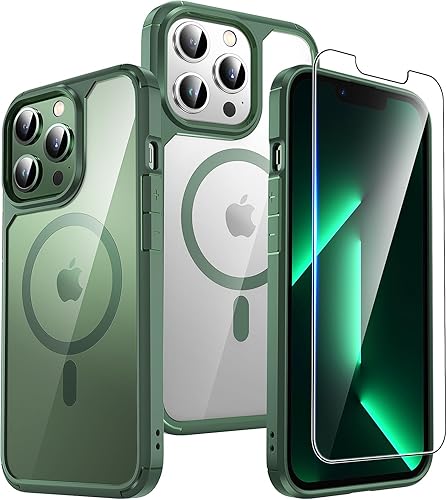 Miniatura 144 de TAURI - Funda a prueba de golpes para iPhone 15 Plus de 6.7 pulgadas, 3 en 1, no se pone amarilla, con 2 protectores de pantalla, protección