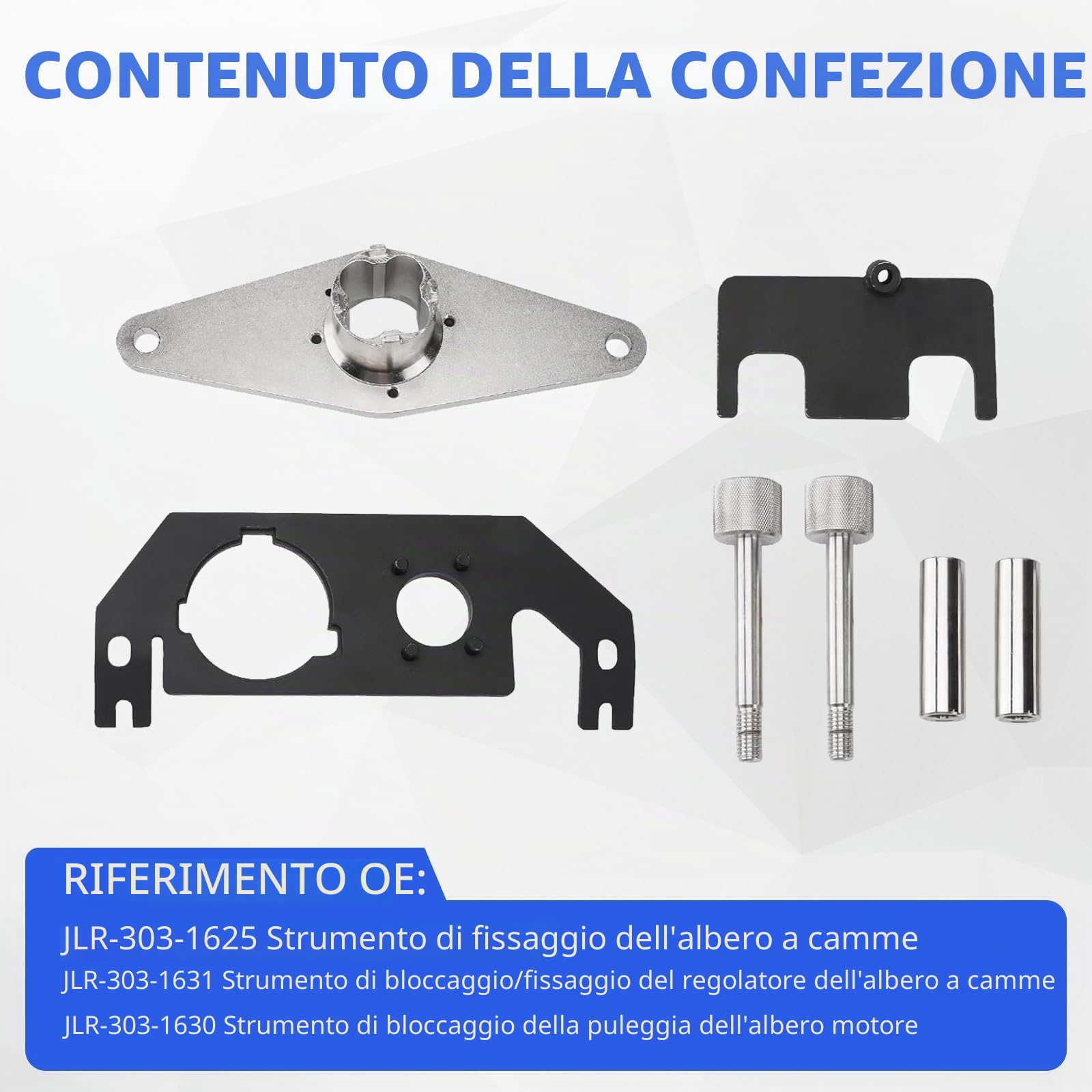 Kit di strumenti di fasatura per bloccaggio albero a camme motore compatibile con Land Rover Jaguar Aurora 2.0T JLR AJ200 Diesel Engine Set di strumenti di allineamento albero a camme, OEM JLR-303