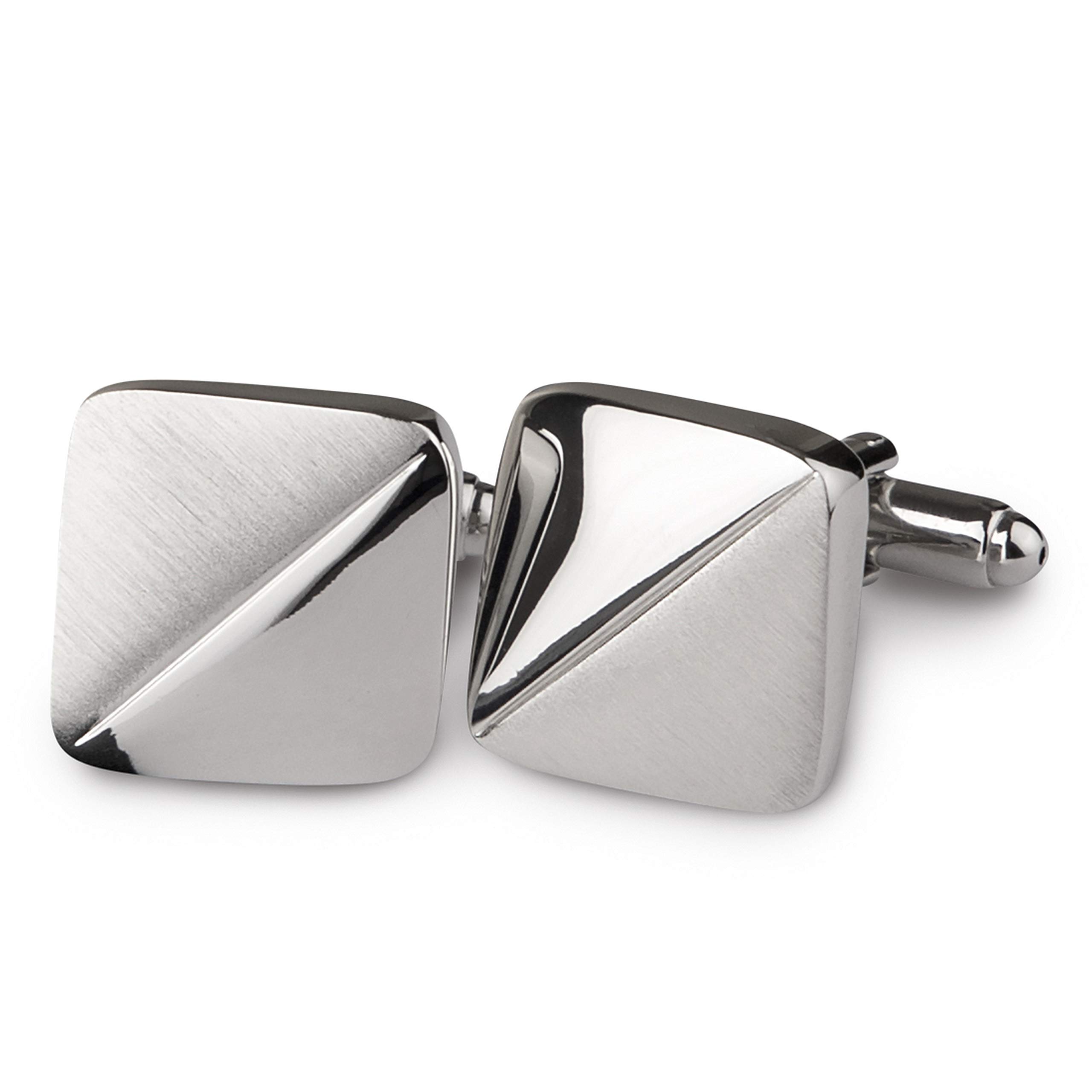 Peluche Mens Semi-Gloss Cufflinks (Silver, Free Size) (B07JQY13LY) Amazon Price History, Amazon Price Tracker