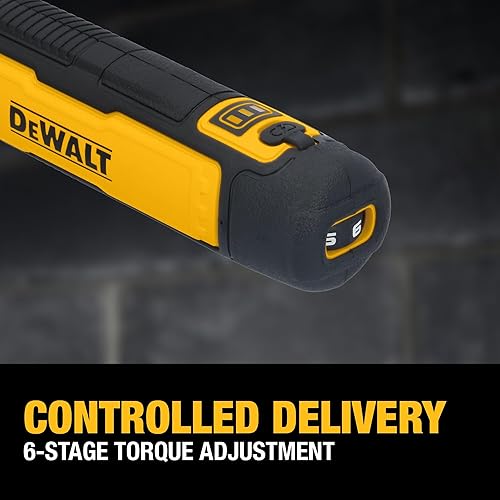 Miniatura 5 de DEWALT Destornillador inalámbrico, destornillador eléctrico recargable USB de 4 V con juego de 12 puntas de destornillador, luz LED, control