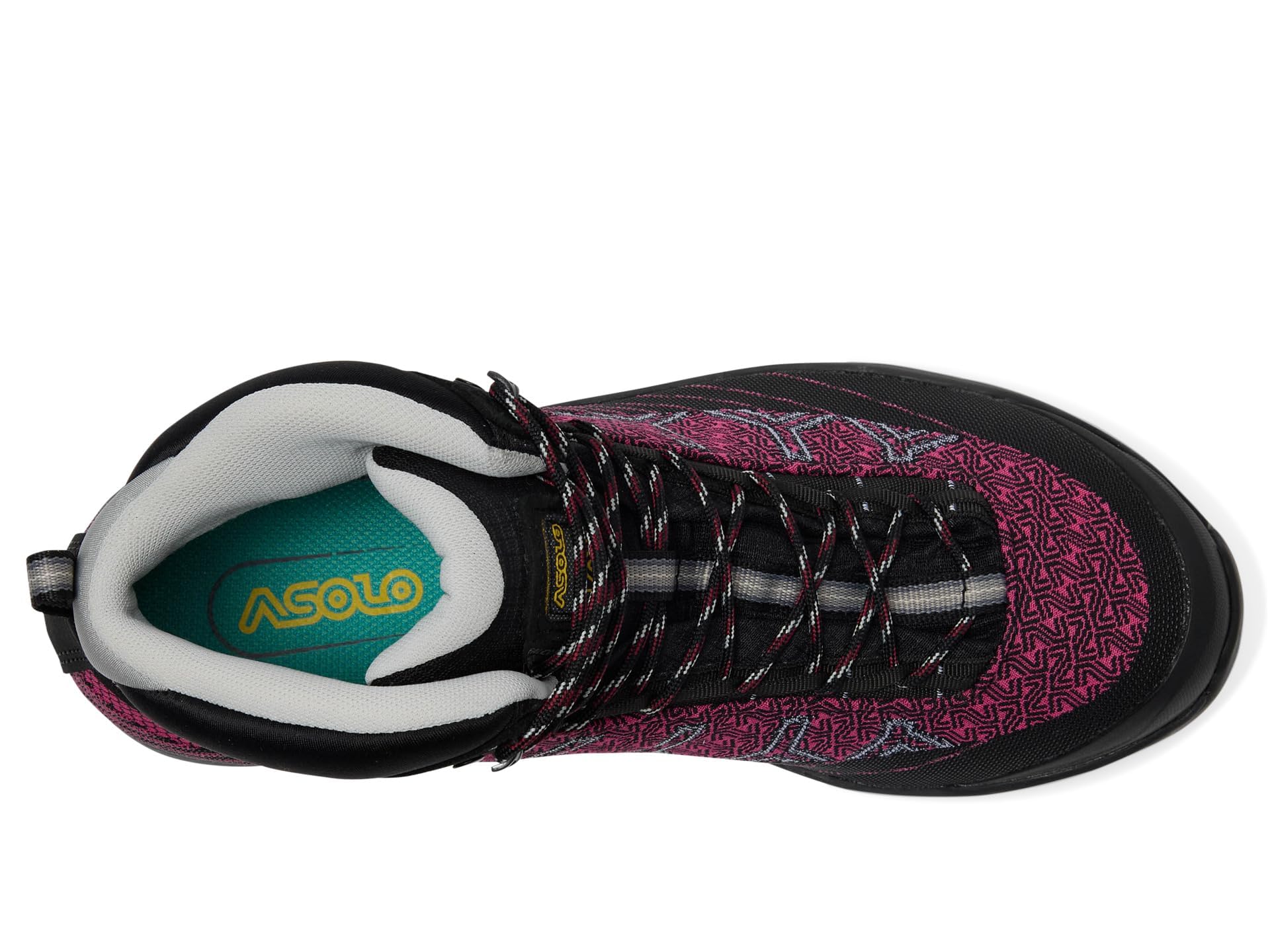 Asolo Women's Falcon Evo Jaquard GV ML Hiking Boot, Black/Magenta, 8.5