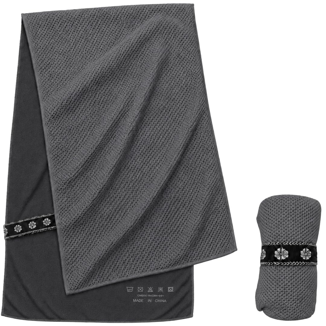 クールタオル25枚セット 黒 Amazon｜冷感タオル 2枚セット グレー 冷却タオル クールタオル