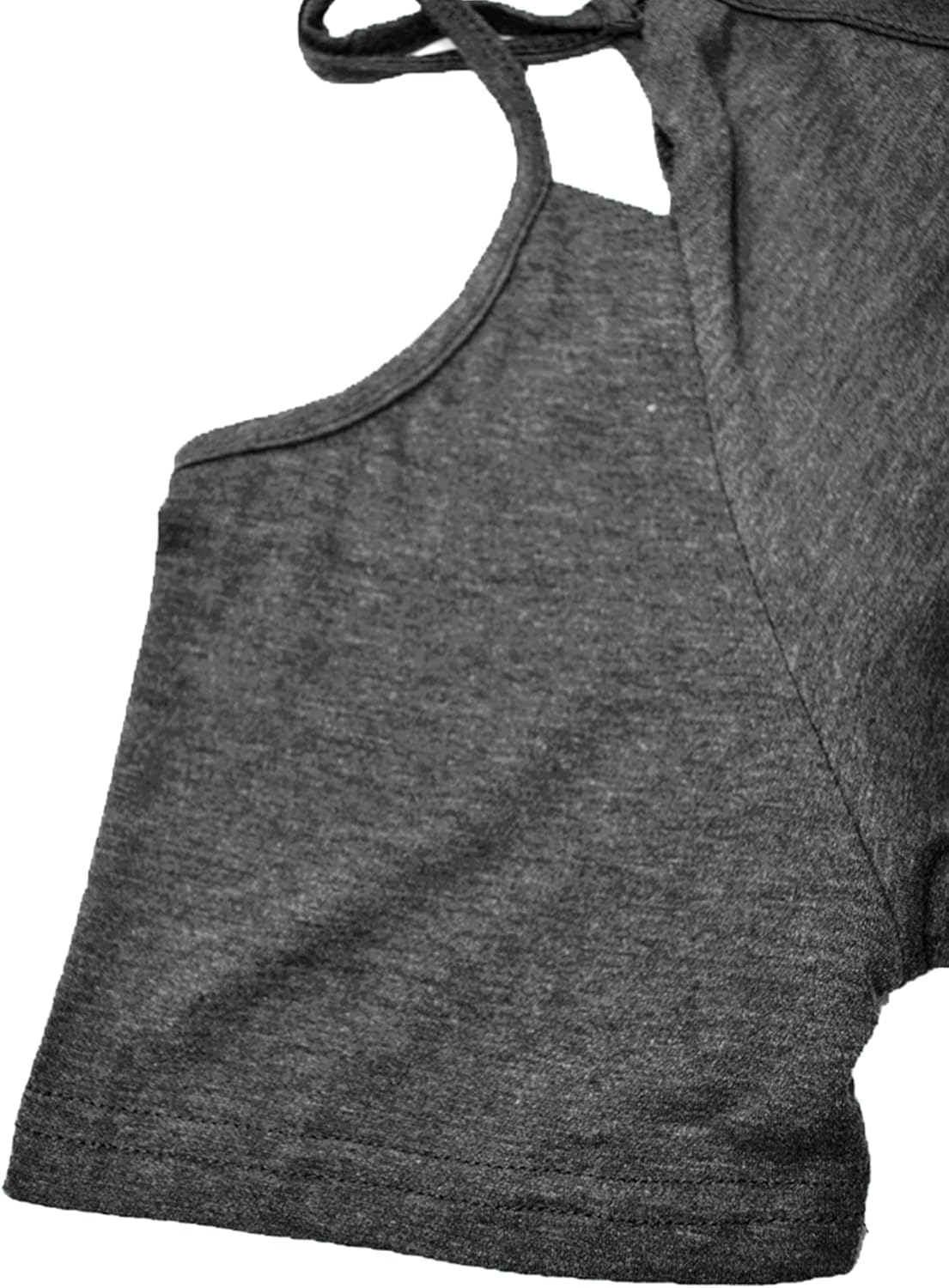 Minclouse Women's Summer Short Sleeves Tops Cold Shoulder V Neck Shirts Casual Strappy Tees - Image 5