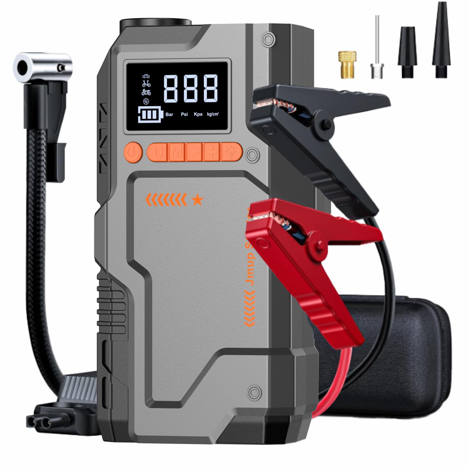 Jump Starter with Air Compressor 5000A Battery Jumper Starter Portable 9 0 Gas 8 0L Diesel 150 PSI