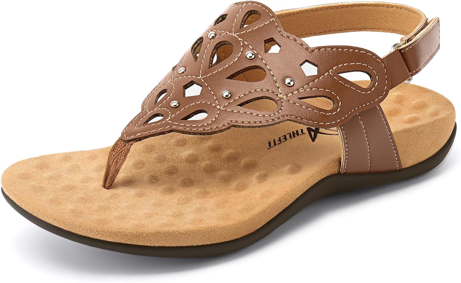 Athlefit Orthopedic Sandals for Women Summer Adjustable Orthotic Thong Sandals with Arch Support