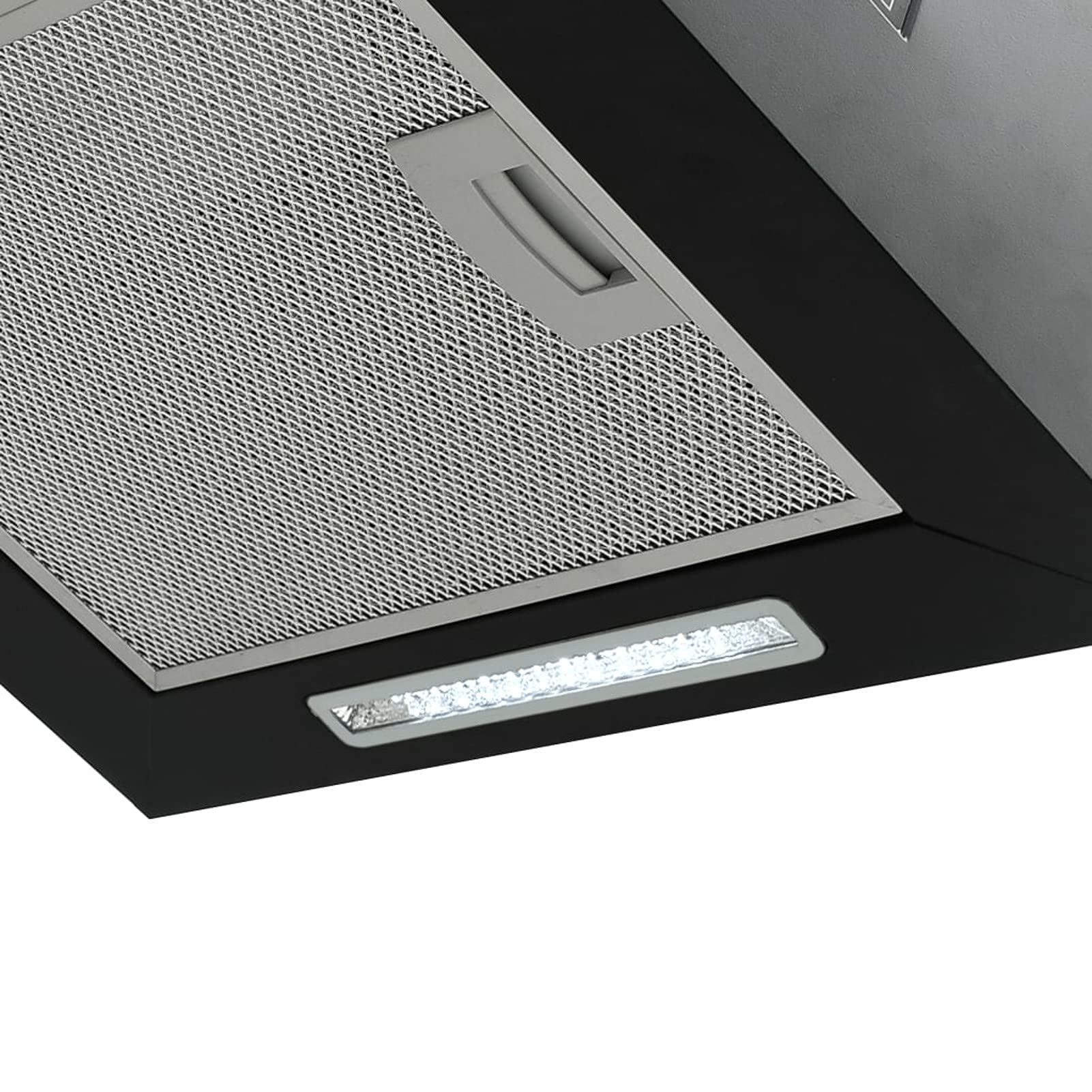 Cappa da Cucina ad Isola Sospesa LCD con Sensore 55 cm Acciaio Argento/Nero 55x37 cm 180 W 220-240 V, 50/60 Hz,Cappa Aspirante,Cappa a Isola