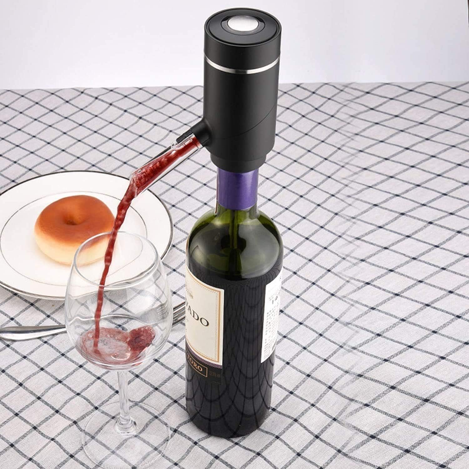 Electric Wine Aerator, Decanter Dispenser Pump Fits Most Wine Bottle, Automatic Wine Oxidizer Dispenser Spout Pourer for Family, Parties, Wine Bar