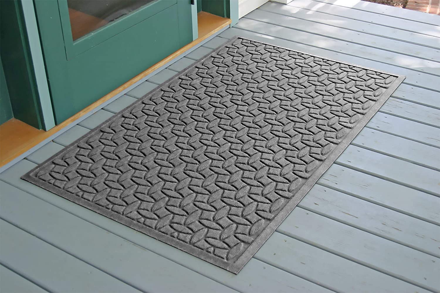 WaterHog Durable Entryway Door Mat - Indoor/Outdoor, Slip Resistant, Low Profile, Water-Trapping Floor Covering for Front Door, House Entrance, Easy