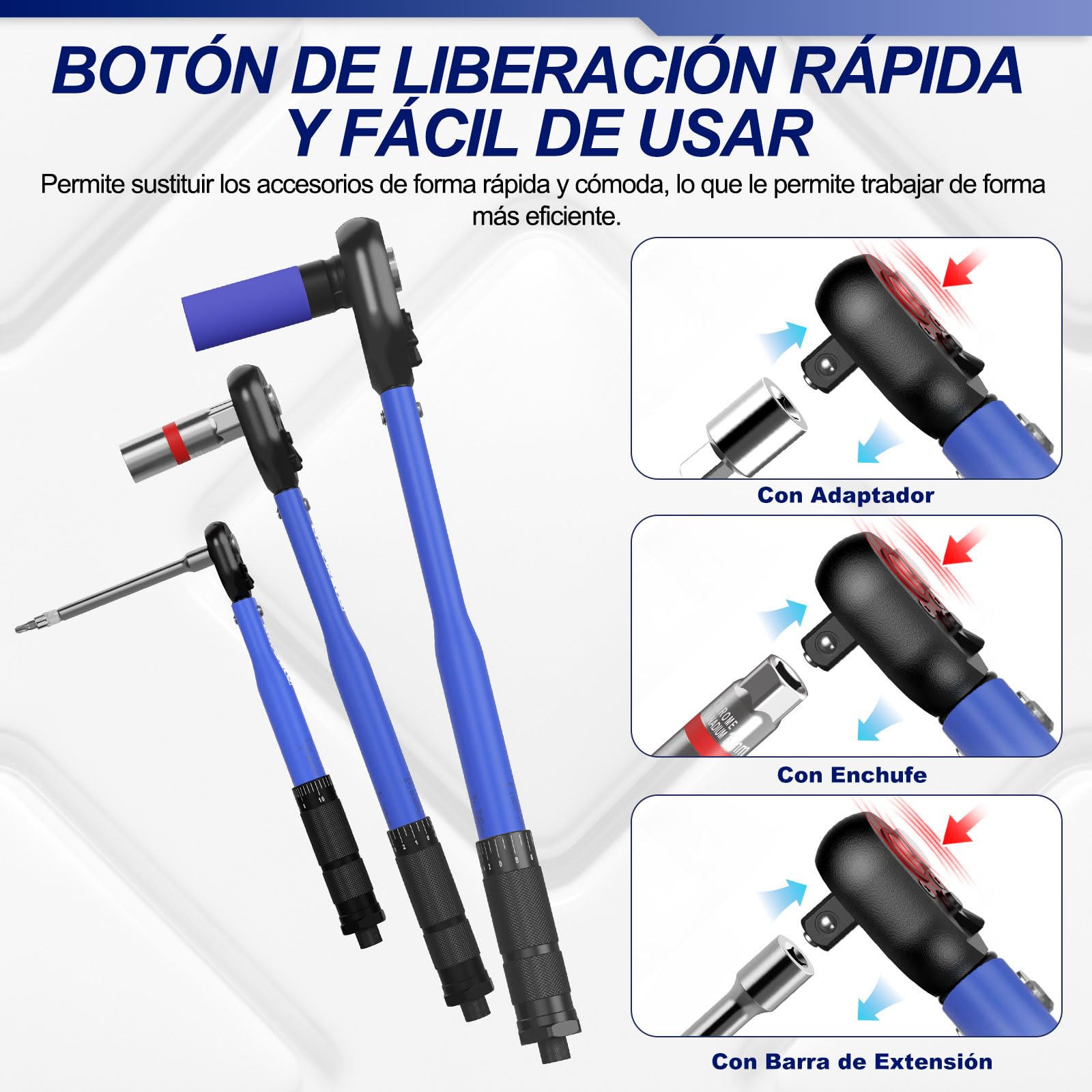 35-Piezas Kit de Llaves Dinamométricas, 3-230N·m Juego de Llaves Dinamométricas con 1/4" 3/8" 1/2" Llaves, ±3% Precisión, Doble Escala, 32 CR-Vorios, para Coche Bicicleta Moto Camione Tuercas