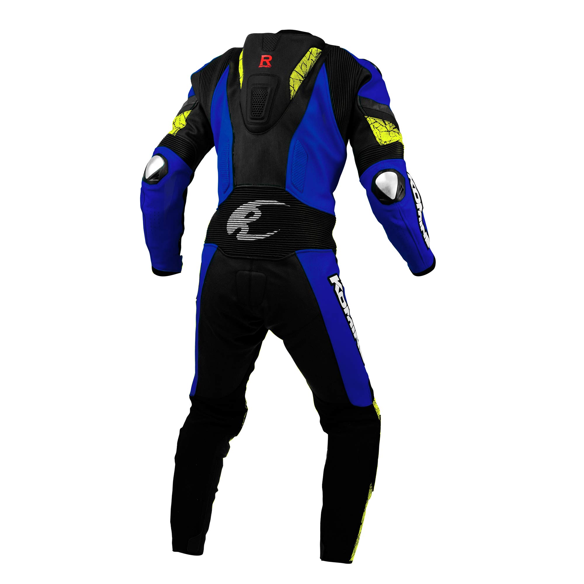 Amazon | コミネ(KOMINE) バイク用 レーシングレザースーツ Blue/Neon  