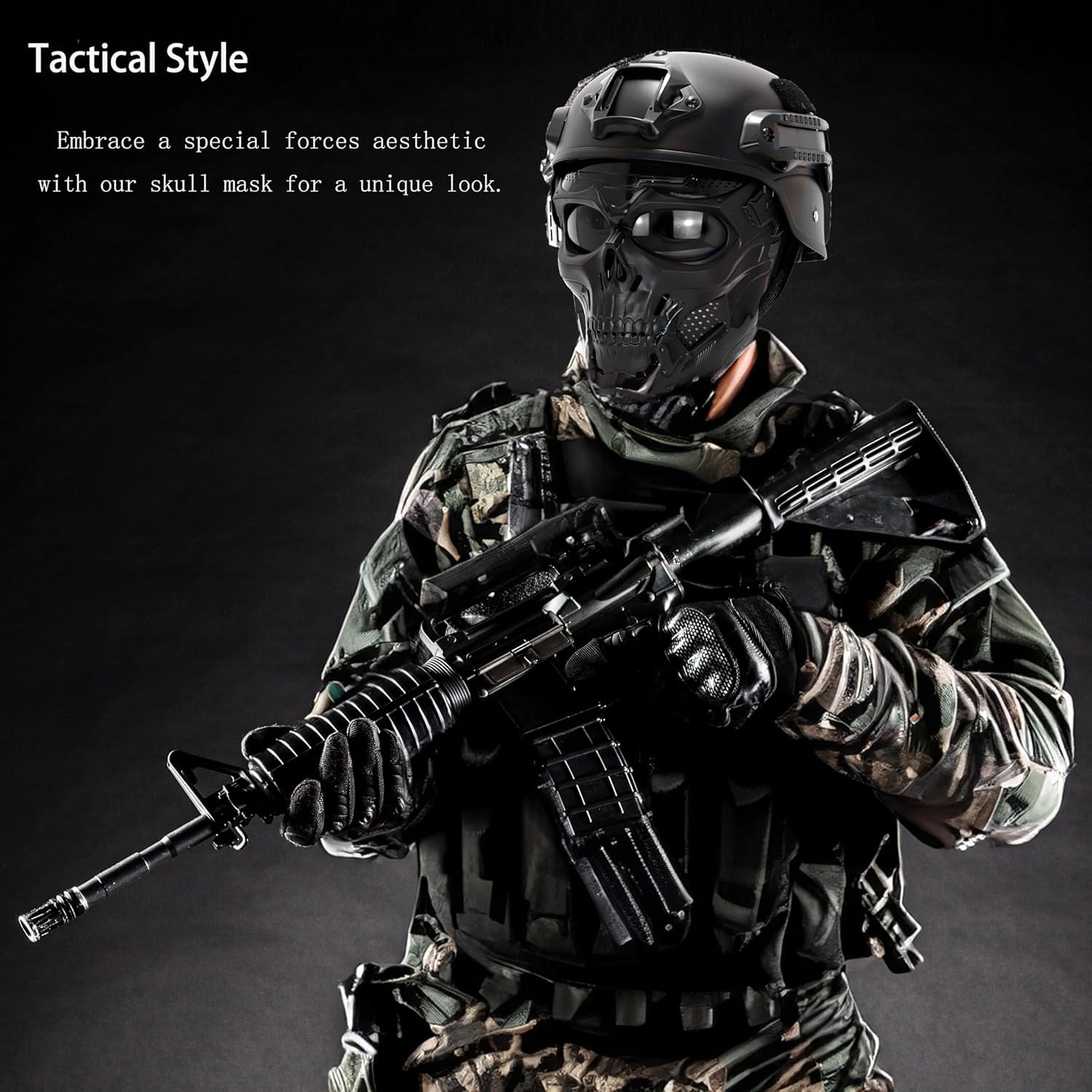 Maschera Softair E Integrale Per Paintball In Design Sugar Skull, Perfetta Come Maschera Ghost Cod O Halloween Mask Per Giochi Tattici Con Stile Realistico E Protezione Completa