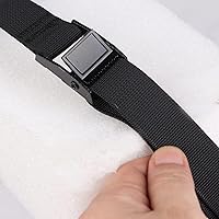 Vista 4 de MAGARROW Correas de amarre con hebilla de leva negras (todas negras (4 unidades), 2 pies)