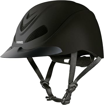 Troxel Liberty Ultralight Horse Riding Helmet, Low-Profile Adjustable Design, Safety Horseback Riding Gear, Large 7-1/4-7-1/2, Black