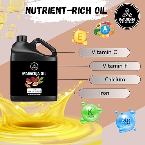 Miniatura 7 de Naturevibe Botanicals - Aceite de maracuyá, 100% puro y natural, ideal para el cuidado de la piel y el cuidado del cabello, 32 onzas